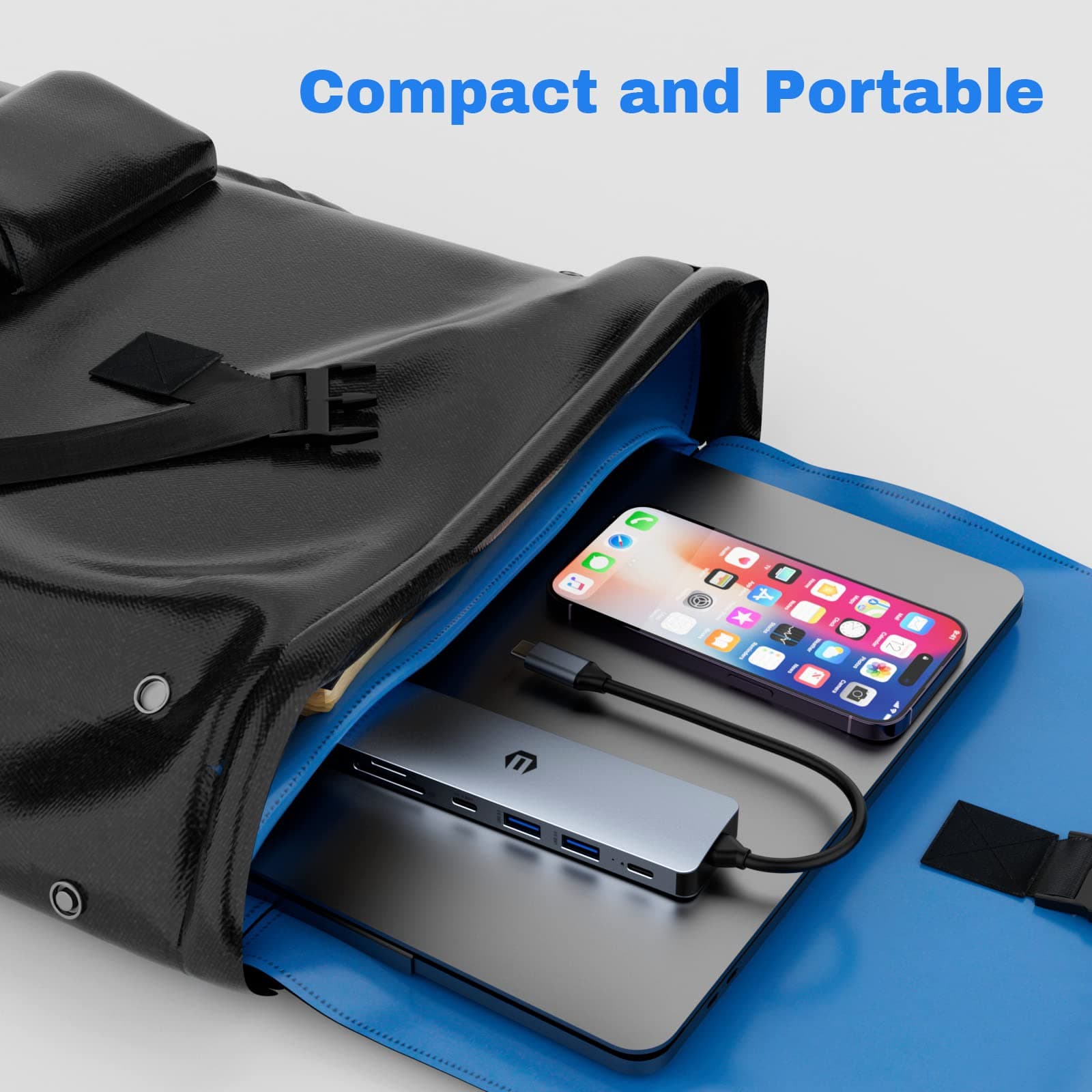 TOTU USB C Hub, 7 in 1 USB C Dock with 4K HDMI, 2 USB 3.0, USB C 3.0, 100W Type - Thumbnail 7