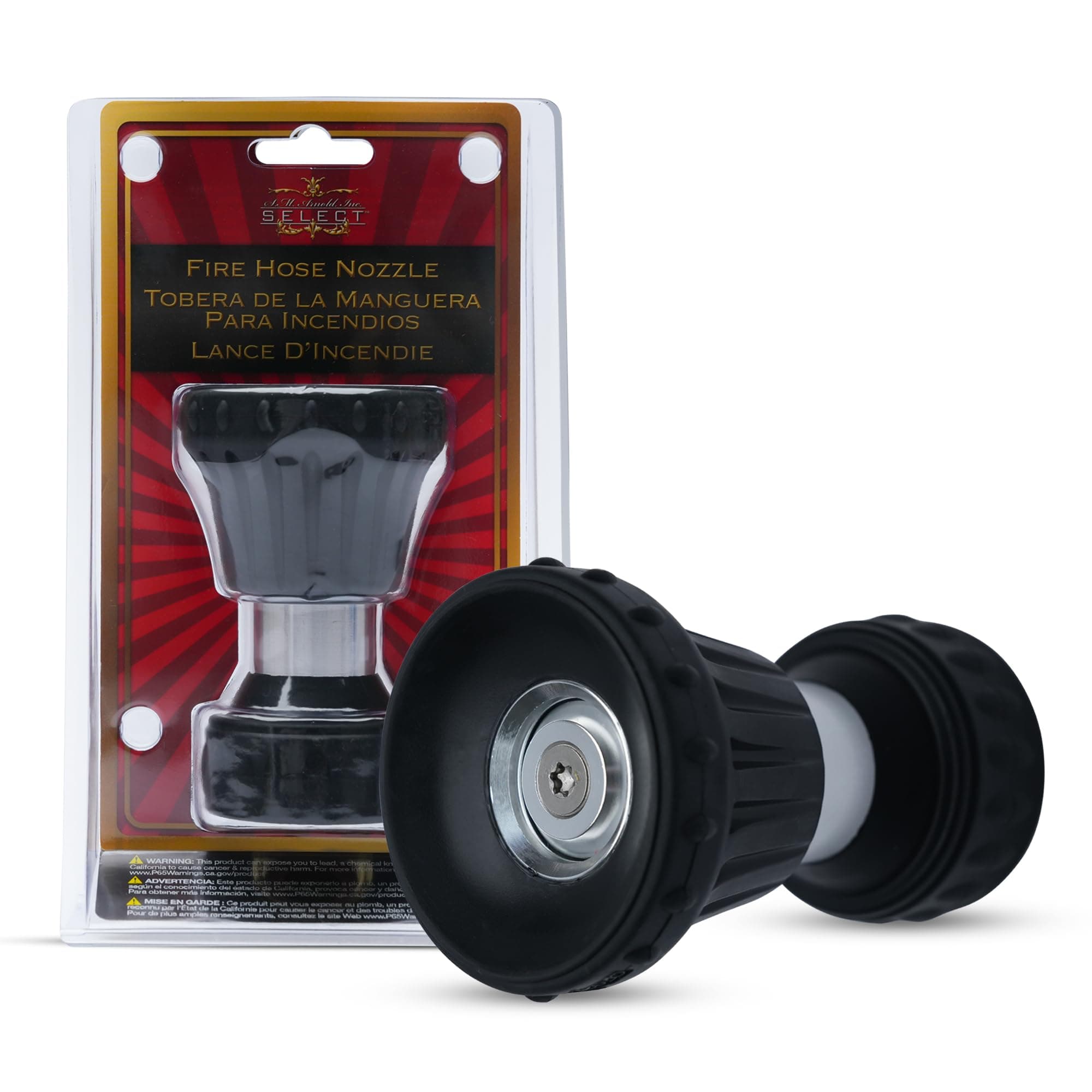 S.M. Arnold Professional 4-Inch Fireman Hose Nozzle - Adjustable, Heavy-Duty, Ve - Thumbnail 6