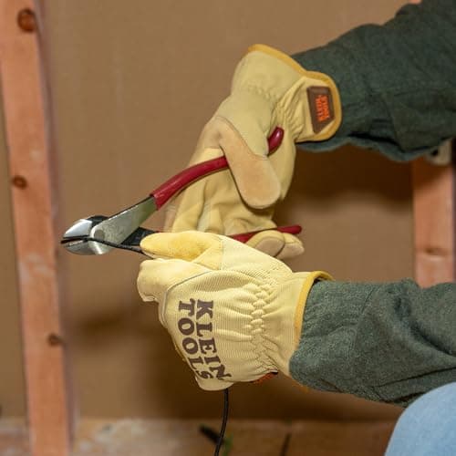 Klein Tools 60608 Work Gloves, All-Purpose Premium Leather Gloves, Abrasion-Resi - Thumbnail 10