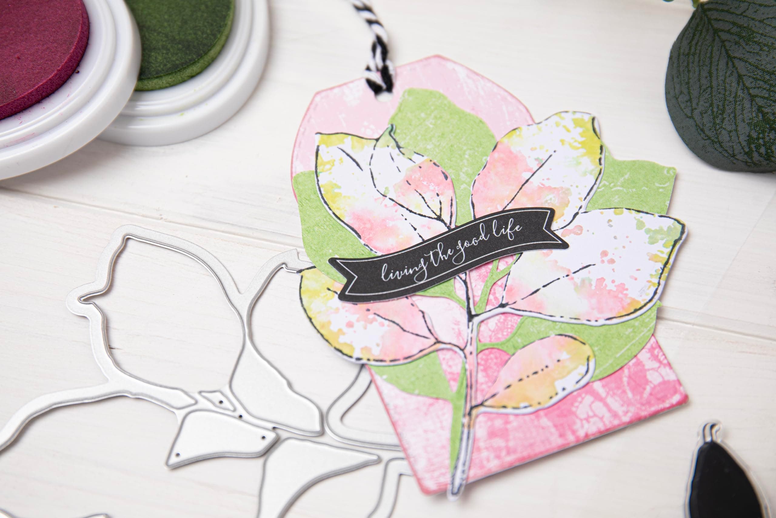 Sizzix A5 Clear Stamps & Framelits Dies - Painted Pencil Leaves by 49 and Market - Thumbnail 5