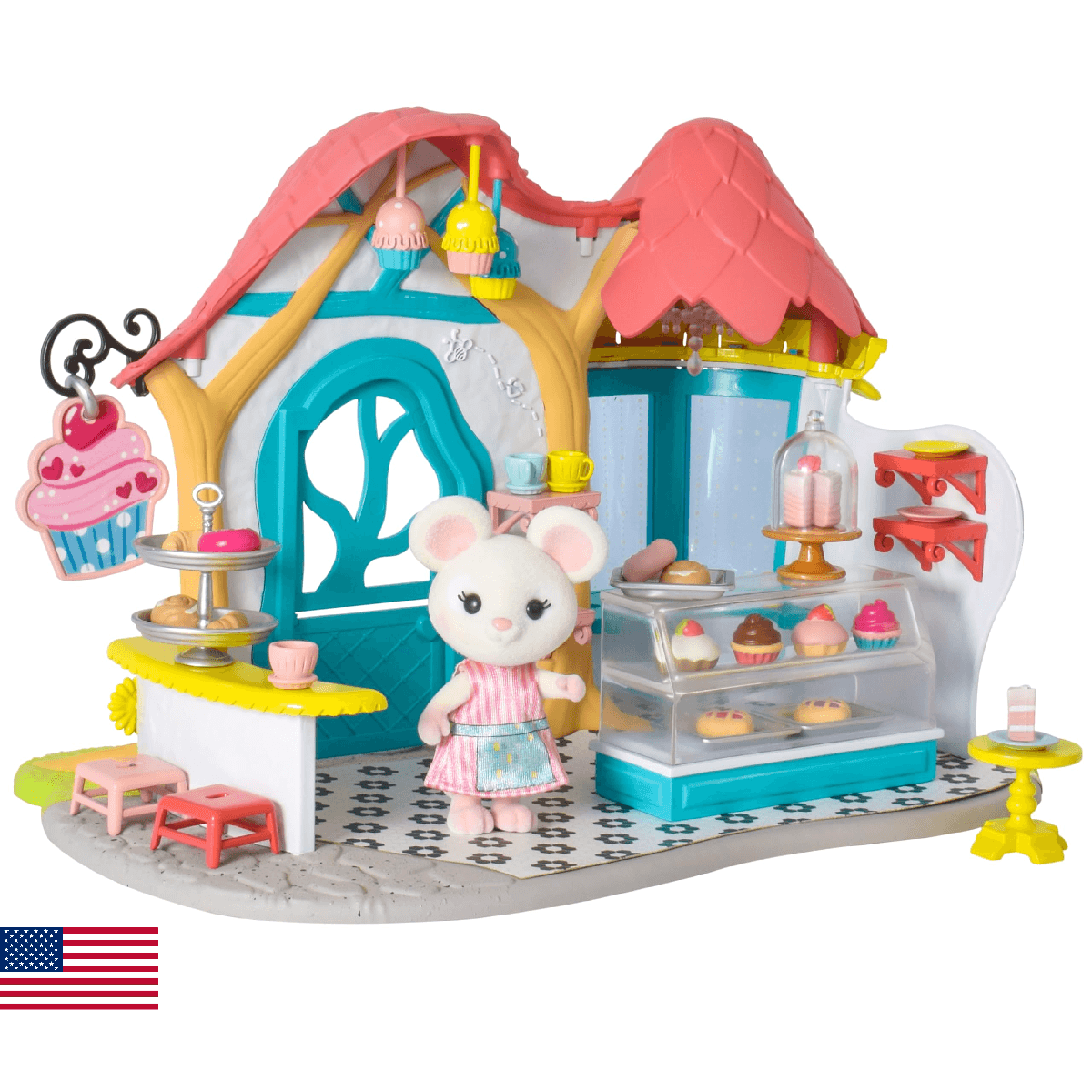 Honey Bee Acres Pastry Shop Complete Set Miniature Doll Figures 35 Pieces Ages 3 - Image 1