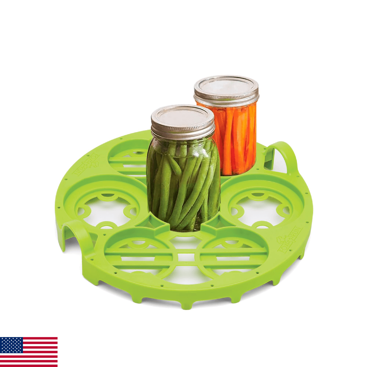 Farm to Table Dual Canning Rack Nylon Quart Pint Sizes 11.5 x 11.5 x 2 - Image 1