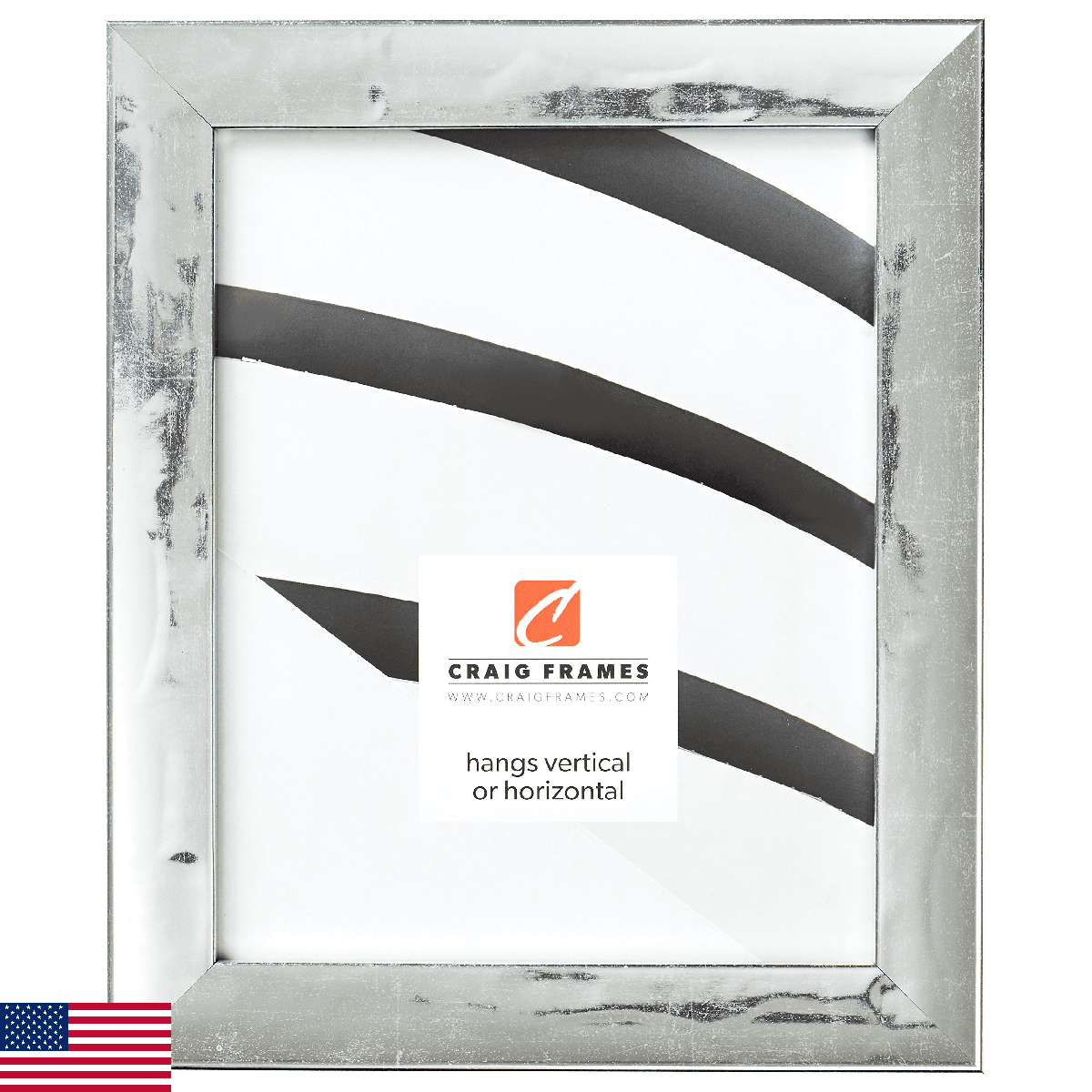 Craig Frames 7742 Allure Picture Frame, 10" x 13", French Silver - Image 1