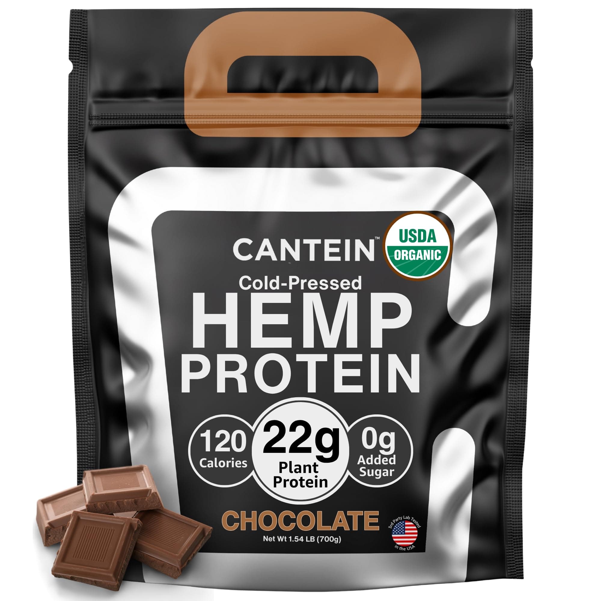 Cantein Organic Hemp Protein Powder 22g - Plant-Based, Vegan, Easy Digestion - Image 1