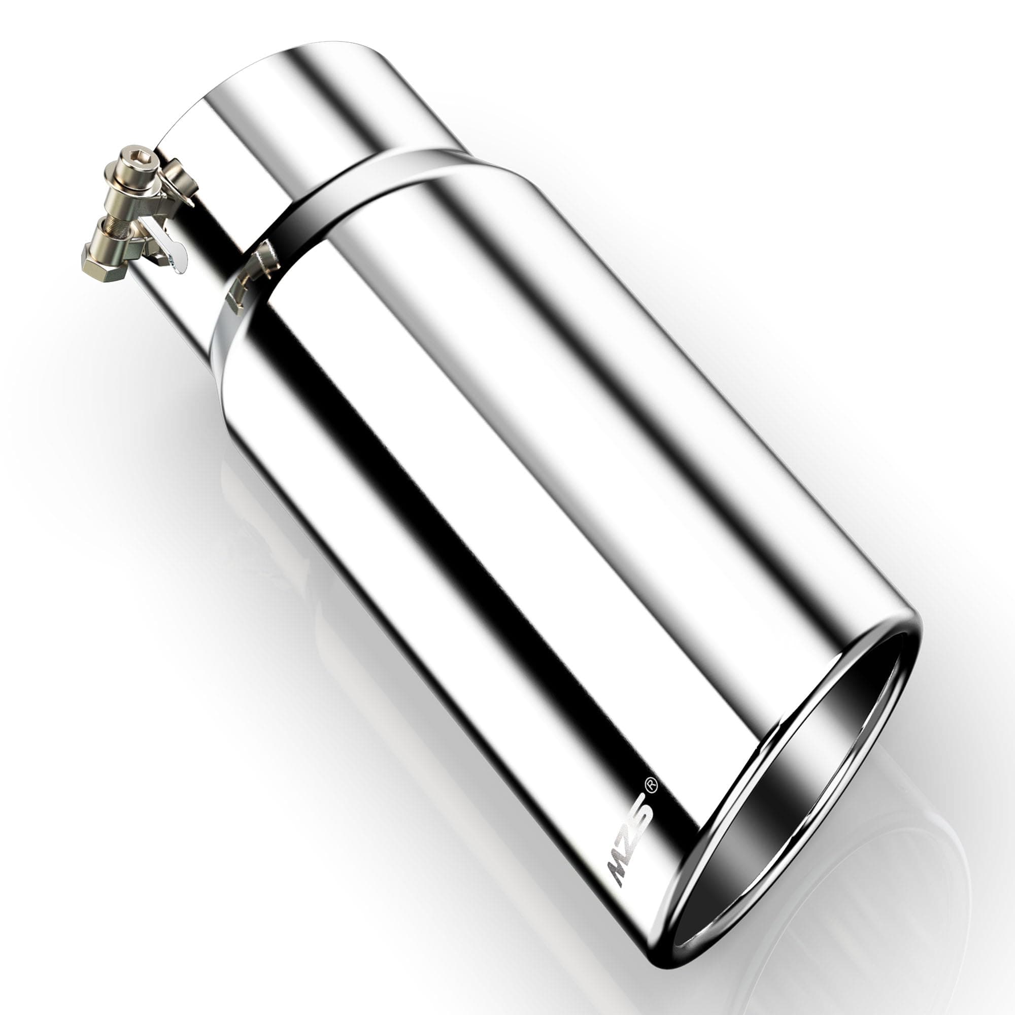 MZS Exhaust Tip Stainless Steel 5" In 6" Out 15" Length Universal Slant - Image 1