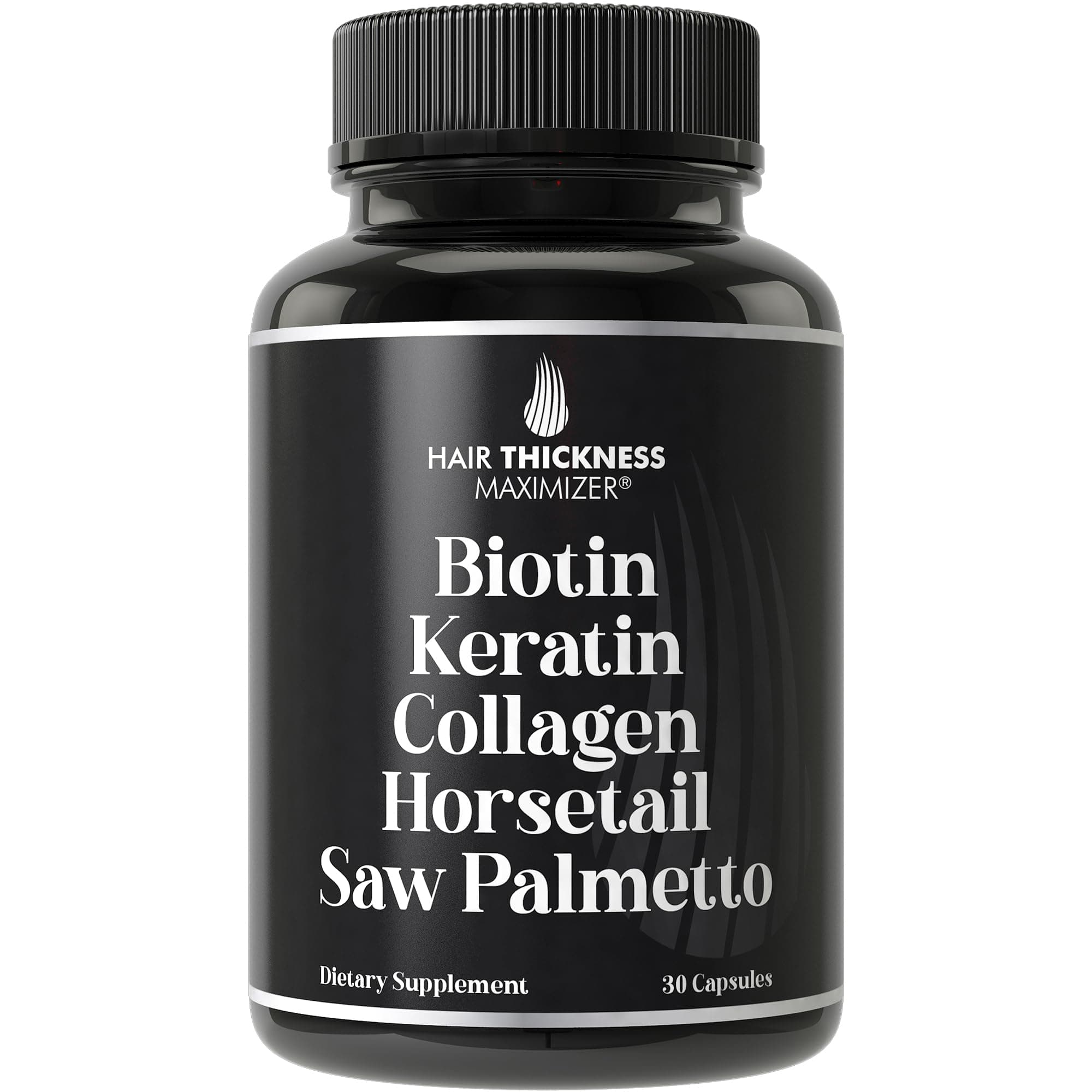 Biotin 5000mcg, Keratin, Collagen, Horsetail, Saw Palmetto 5-in-1 Hair Growth - Image 1