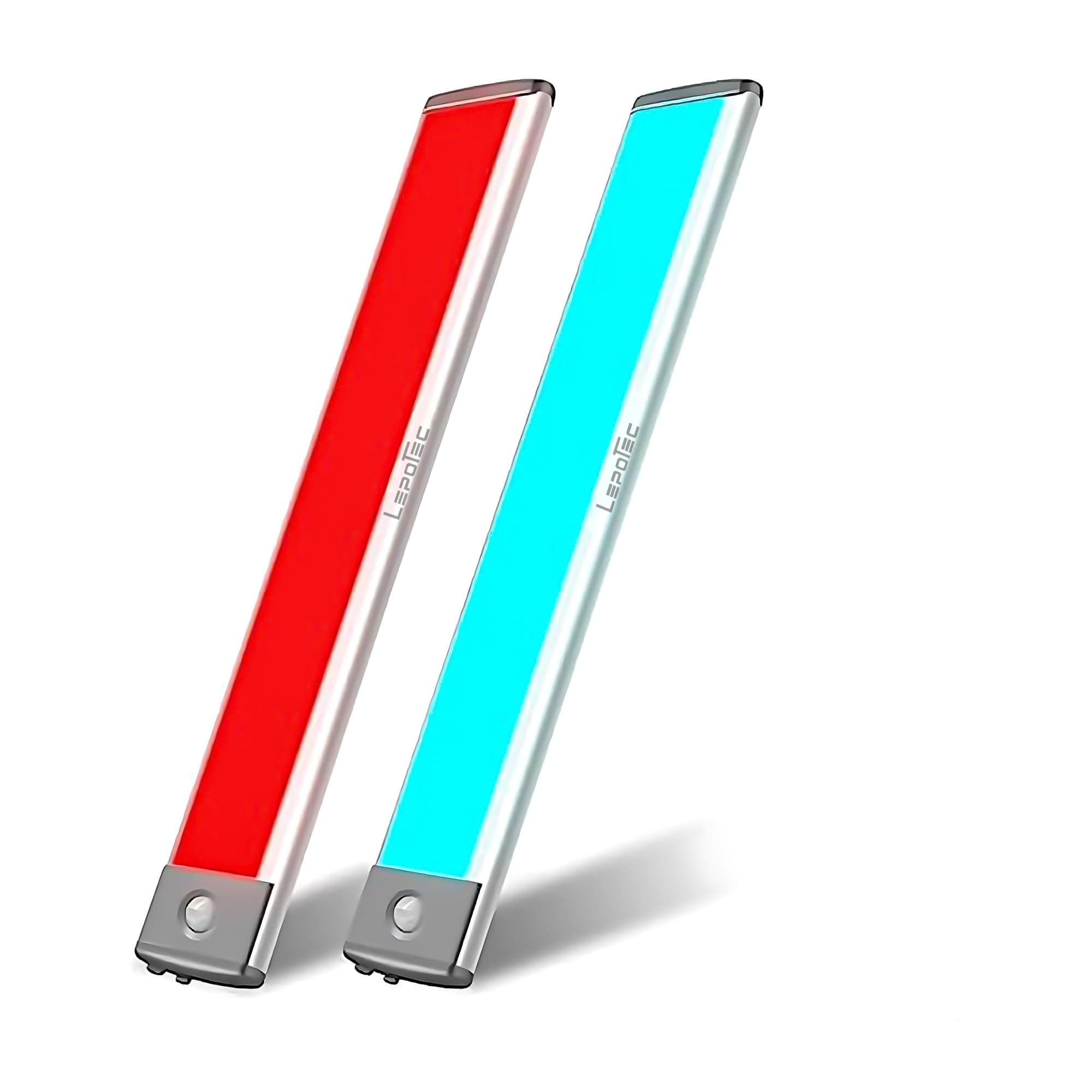 LEPOTEC RGBW 10" Motion Sensor Night Light Wireless Under Cabinet LED USB-C - Image 1