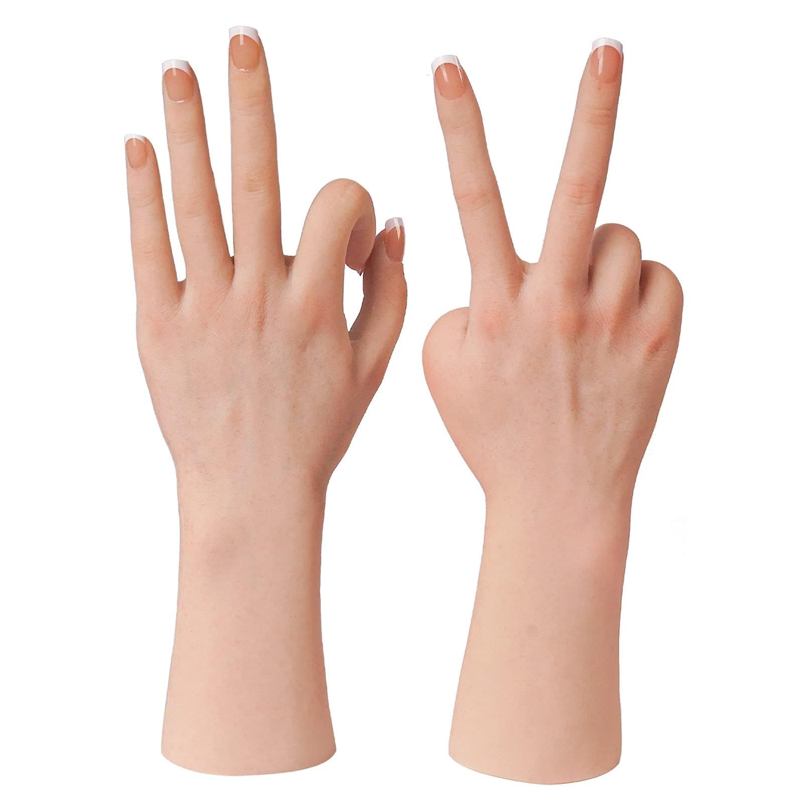KUMIHO Realistic Silicone Female Hand Model for Jewelry Display & Tattoo Practic - Image 1