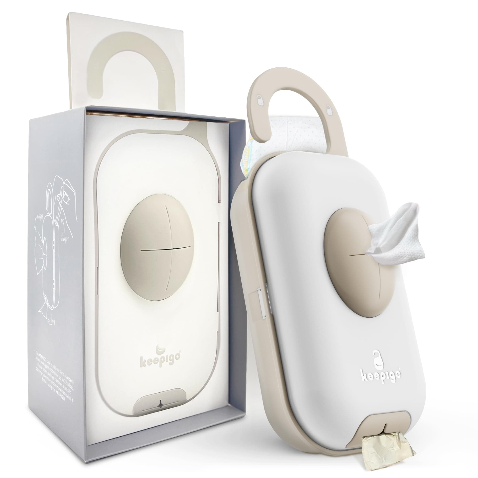 Keepigo Diaper Bag Wipe Dispenser 3-in-1 Portable Caddy Organizer Baby Travel - Image 1