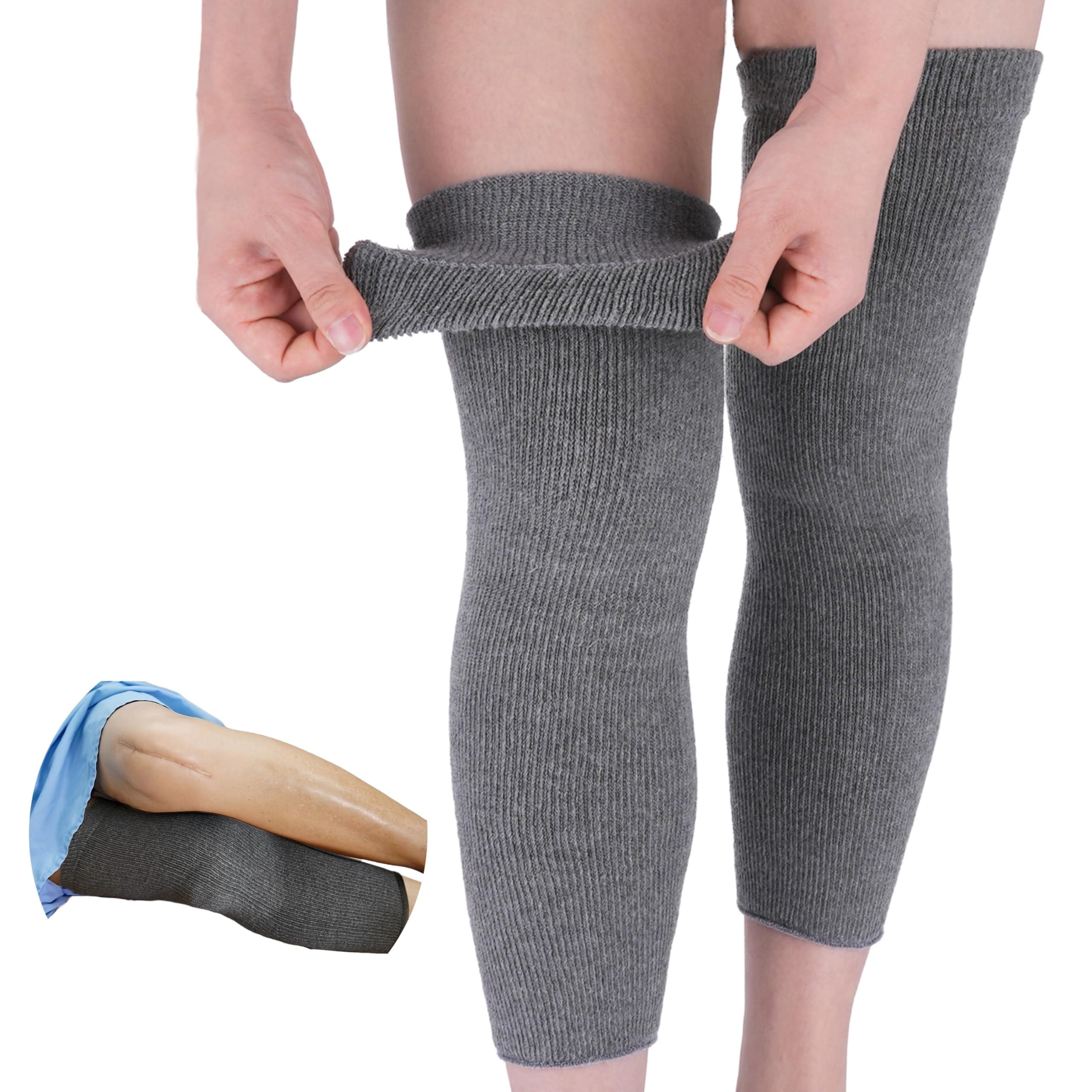 SENIOR ICARE Elastic Cotton Knee Warmers - Long Sleeves for Arthritis Pain Relie - Image 1