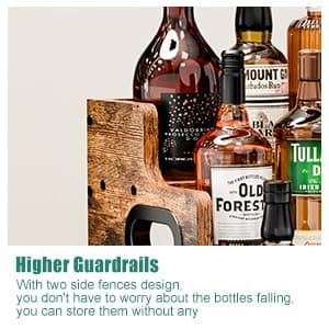 KLM Liquor Bottle Display Shelf Coffee Syrup Rack Organizer 3 Step Countertop Li - Thumbnail 8