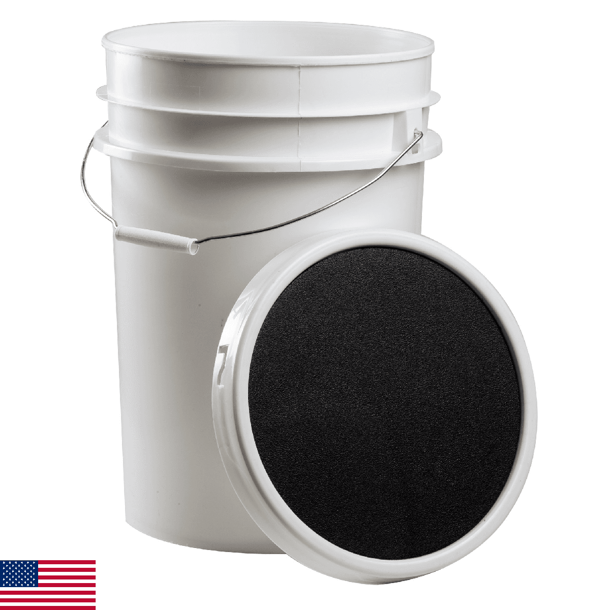 Champion Sports 6 Gallon Bucket with Padded Soft Seat Lid - Durable Construction - Image 1