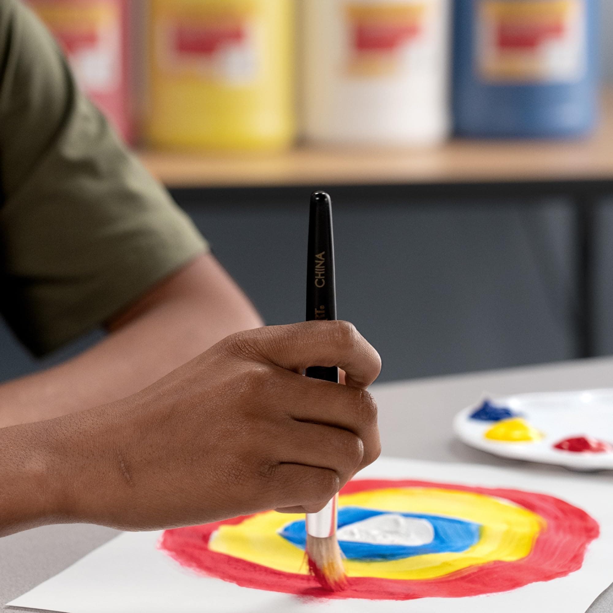 School Smart Washable Tempera Paints for School and Arts and Crafts Use, 16 Ounc - Thumbnail 9