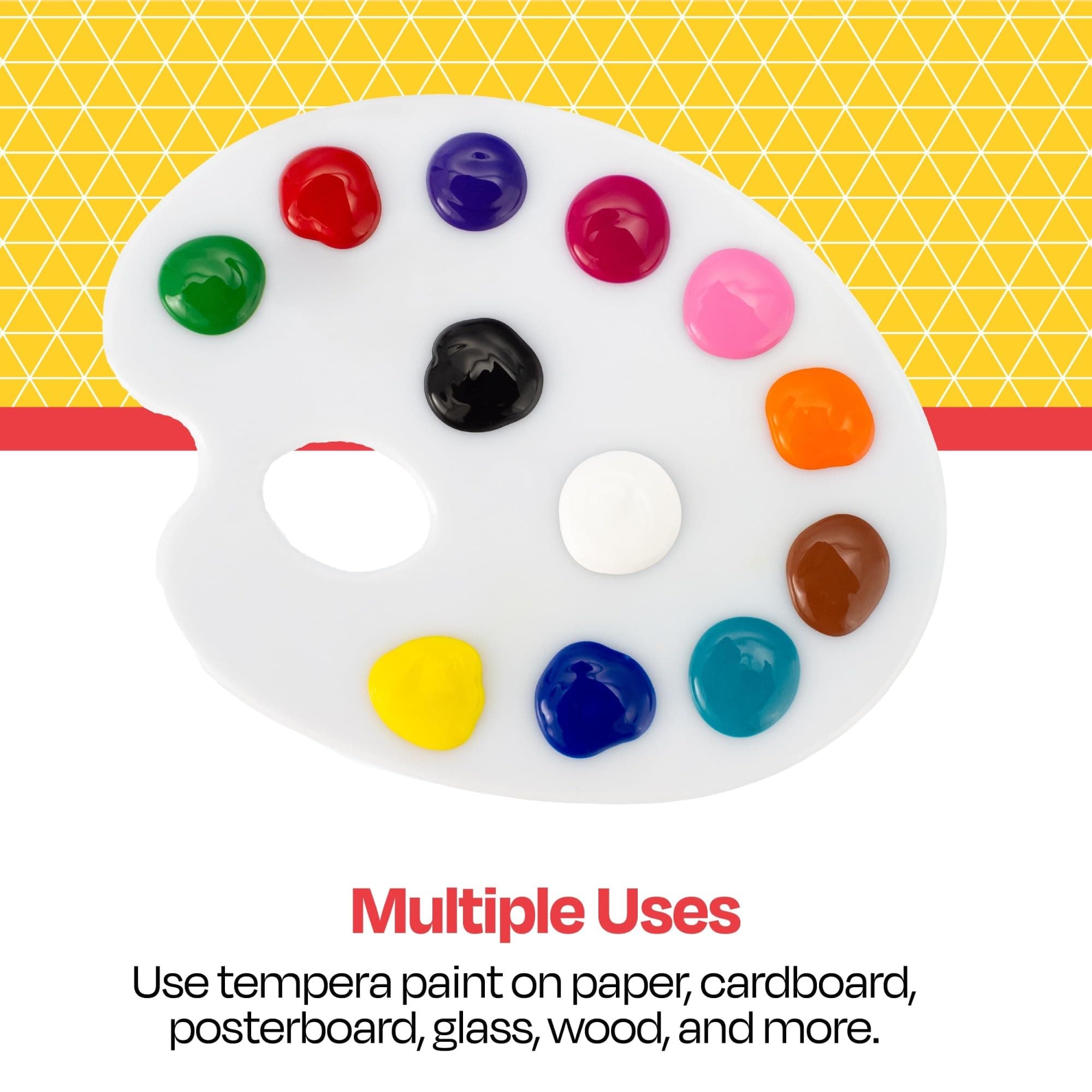 School Smart Washable Tempera Paints for School and Arts and Crafts Use, 16 Ounc - Thumbnail 7