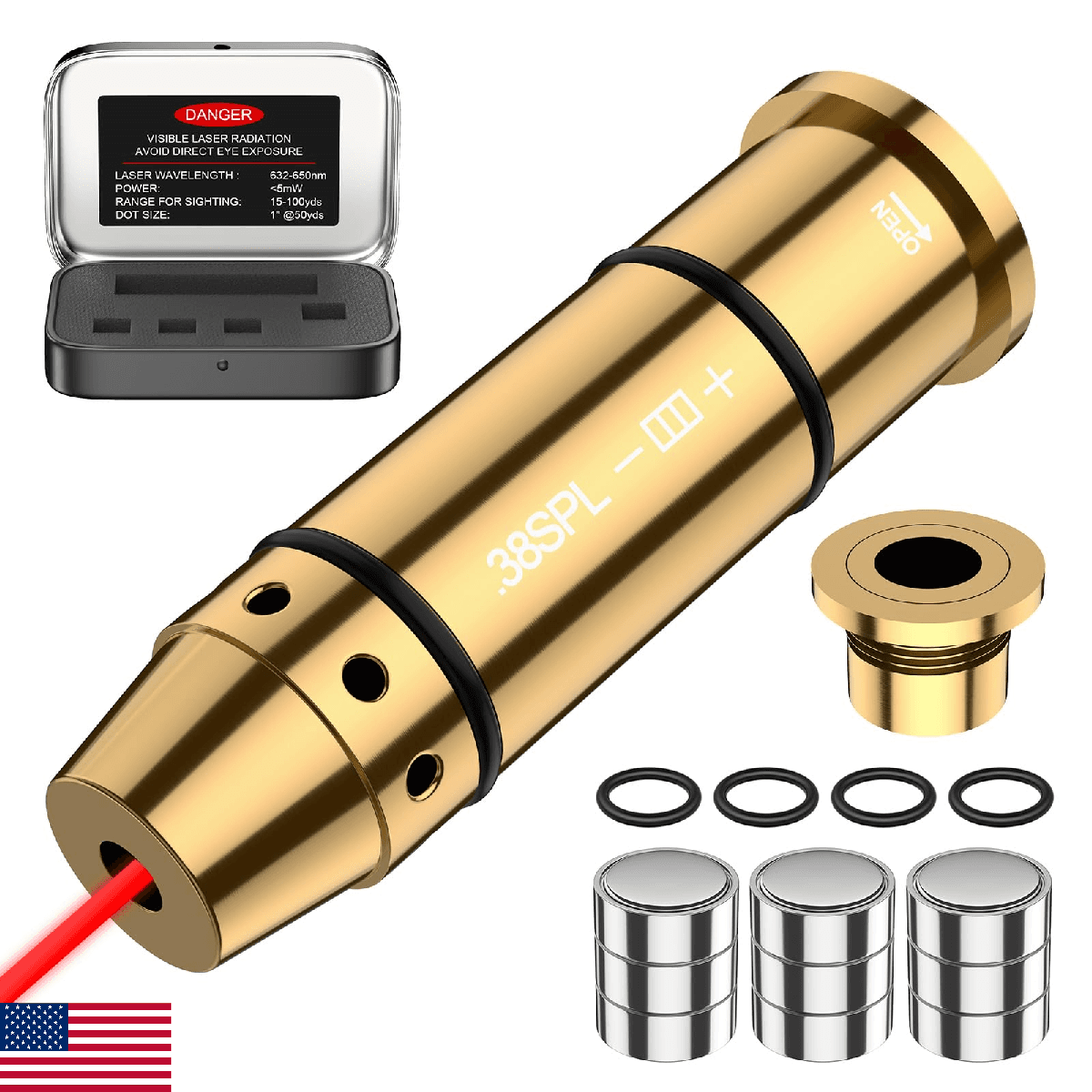 VSTRANICS 38SPL/.357mag Laser Training Cartridge for Dry Fire Training System Dr - Image 1