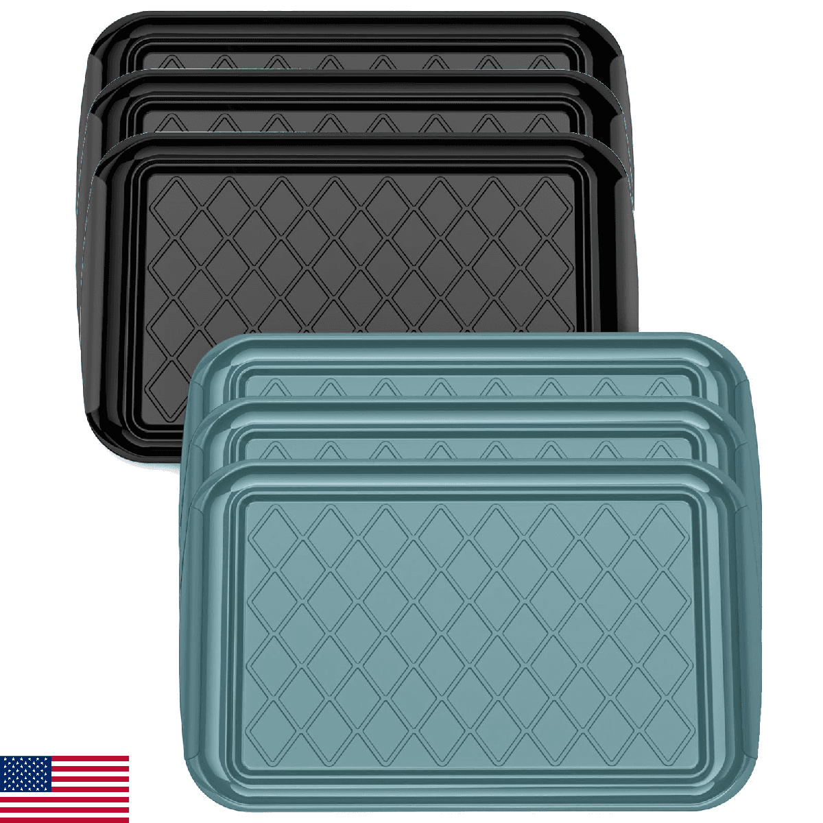 Serving Trays for Party - Set of 6, Large Serving Platters for Raw and Cooked Fo - Image 1