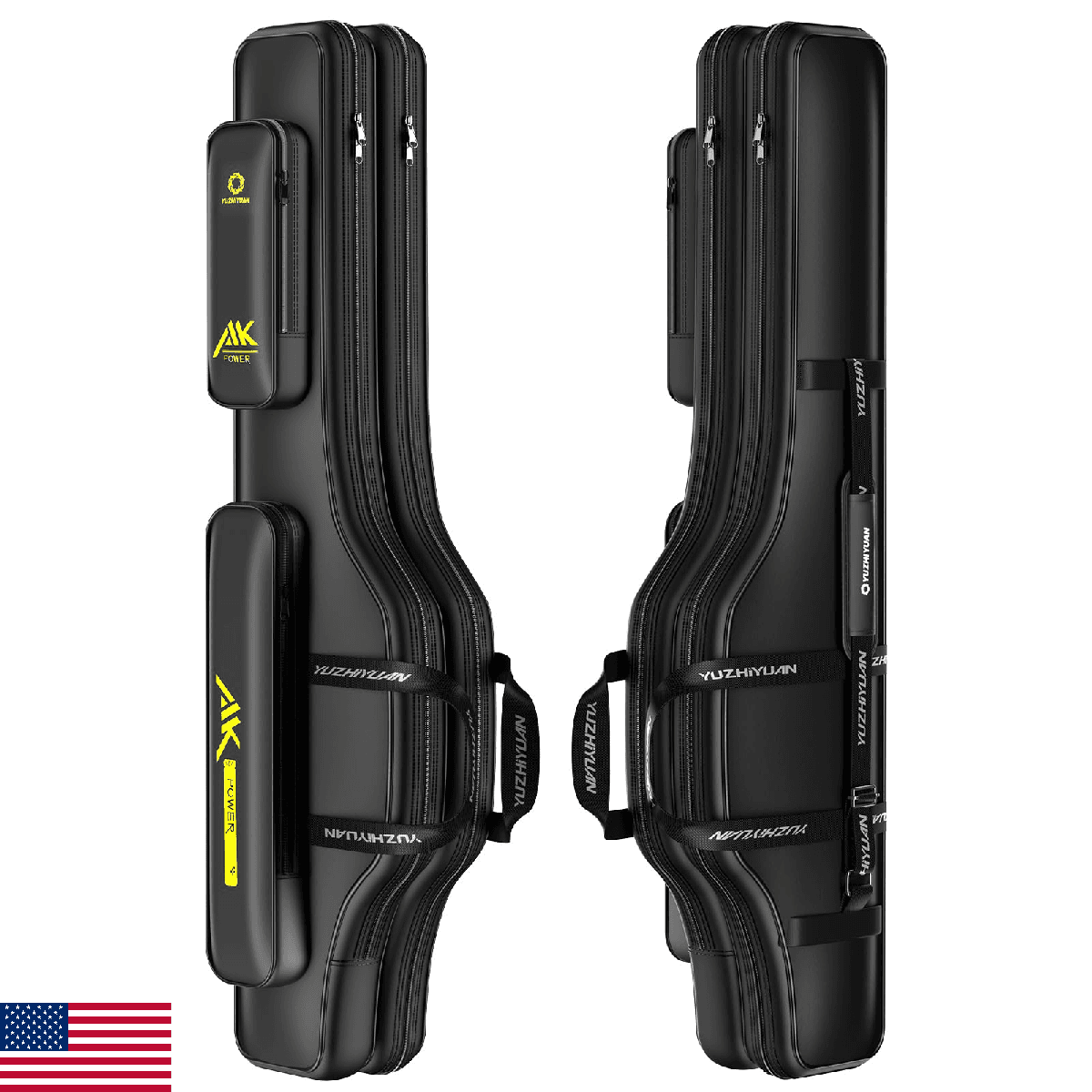 Yuzhiyuan 51in Double-Layer Fishing Rod Bag Waterproof Leather Membrane Wire Fra - Image 1