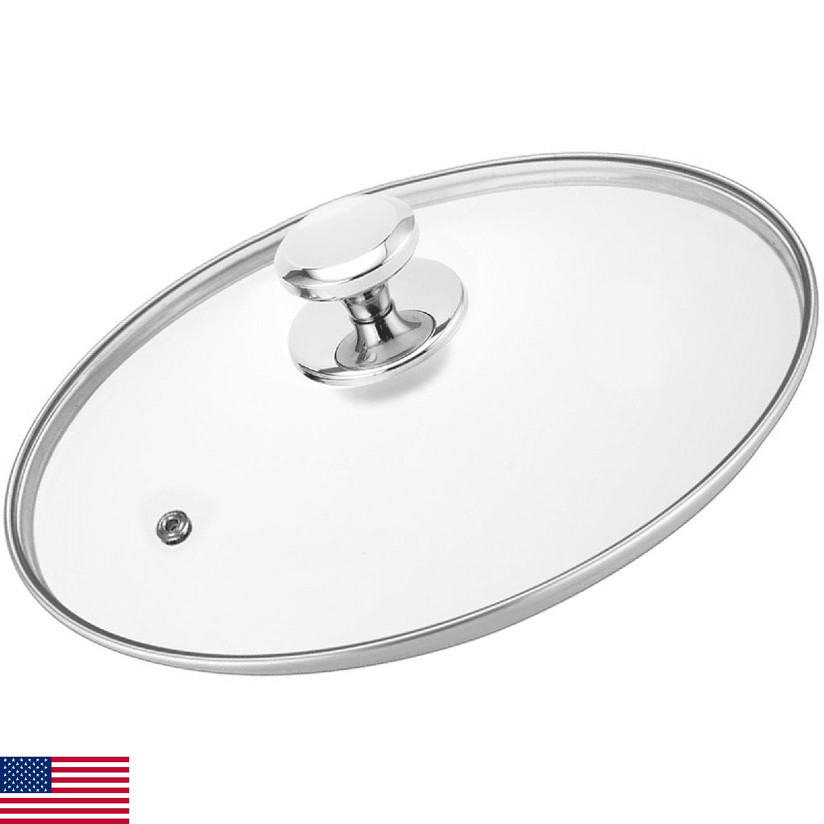 Cylvoorp Glass Lids, Replacement Tempered Clear Glass Lids with Steam Vent，Cover - Image 1