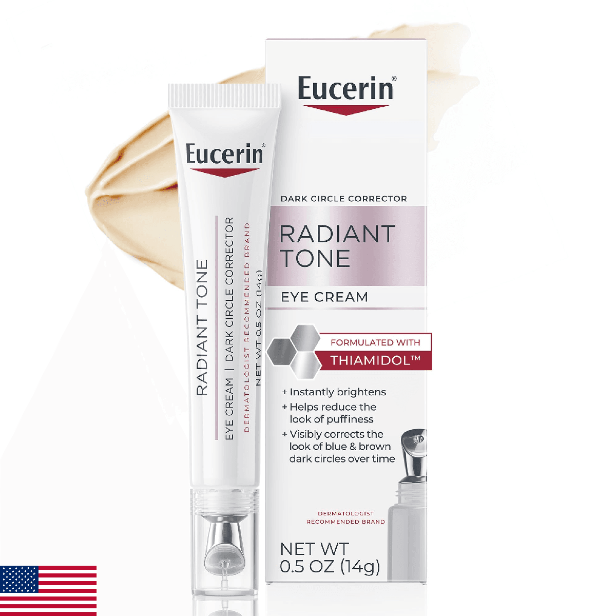 Eucerin Radiant Tone Eye Cream Dark Circle Corrector, Eye Brightening Cream with - Image 1
