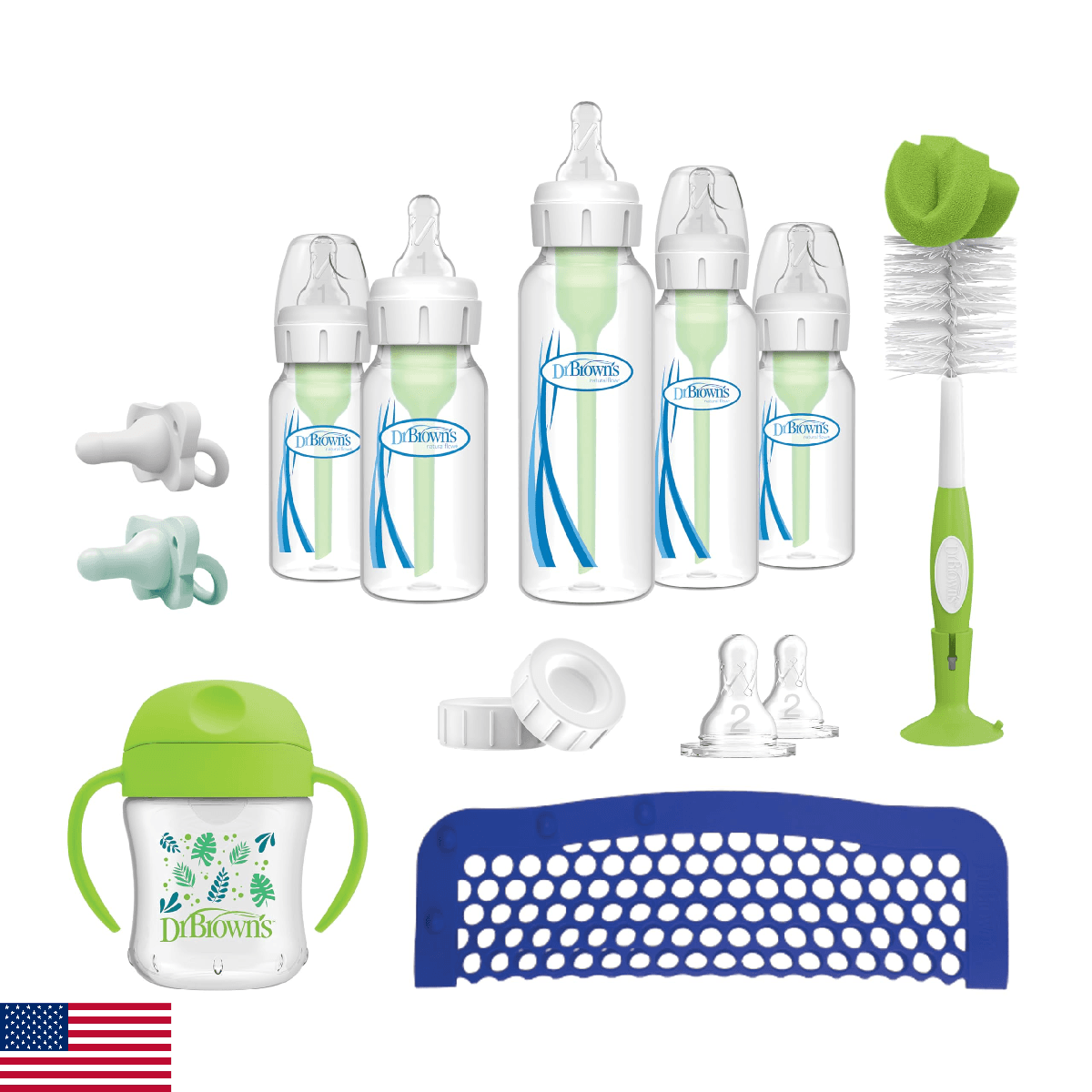 Dr. Brown's Natural Flow Anti-Colic Options+ First Year Feeding Set with Newborn - Image 1