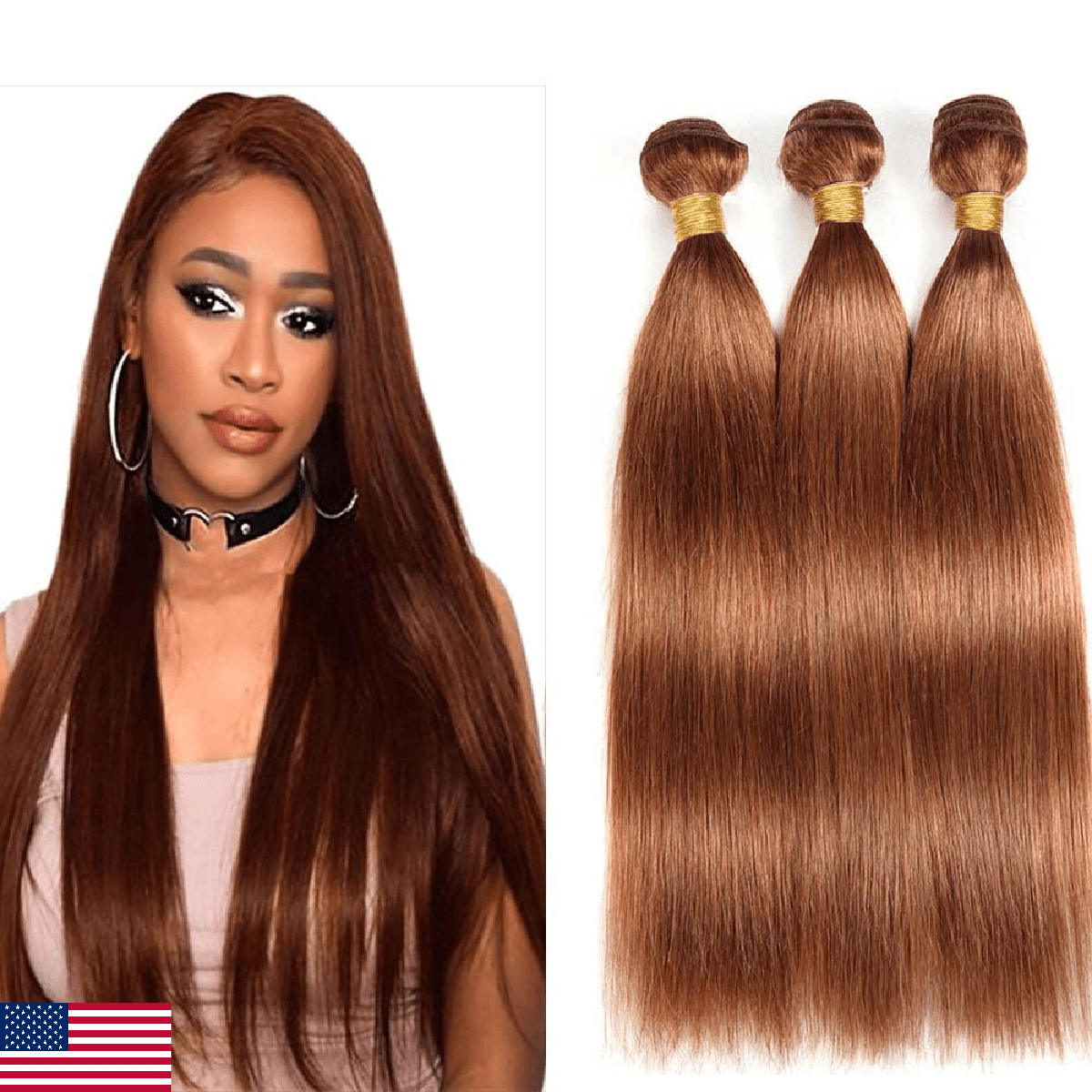 Condescension Brazilian Human Hair Bundles 8 10 12 Inch Straight Wave 3 Bundles - Image 1