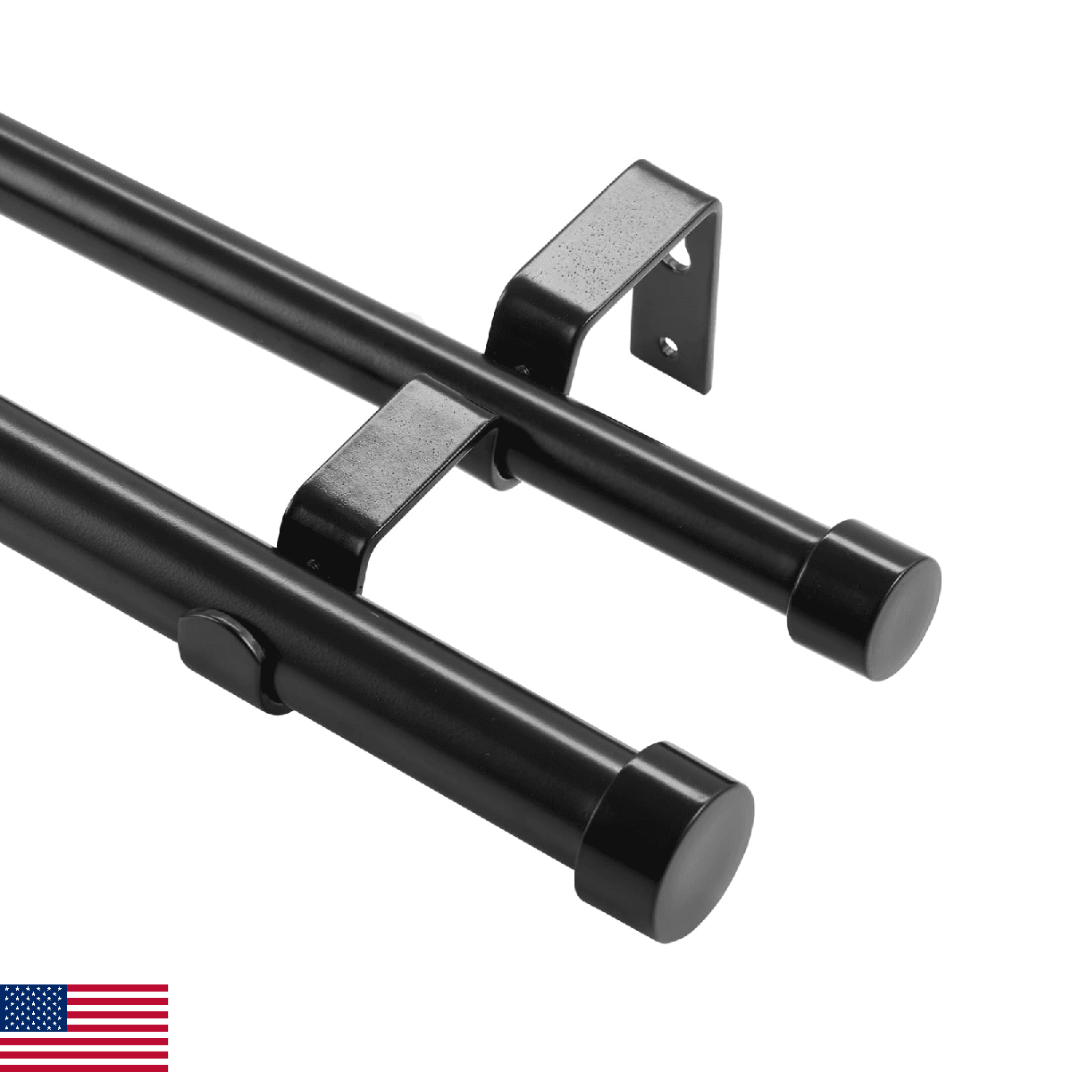 VEVOR 1 Inch Double Curtain Rods 36 to 72 Inches(3-6ft), Drapery Rods for Window - Image 1