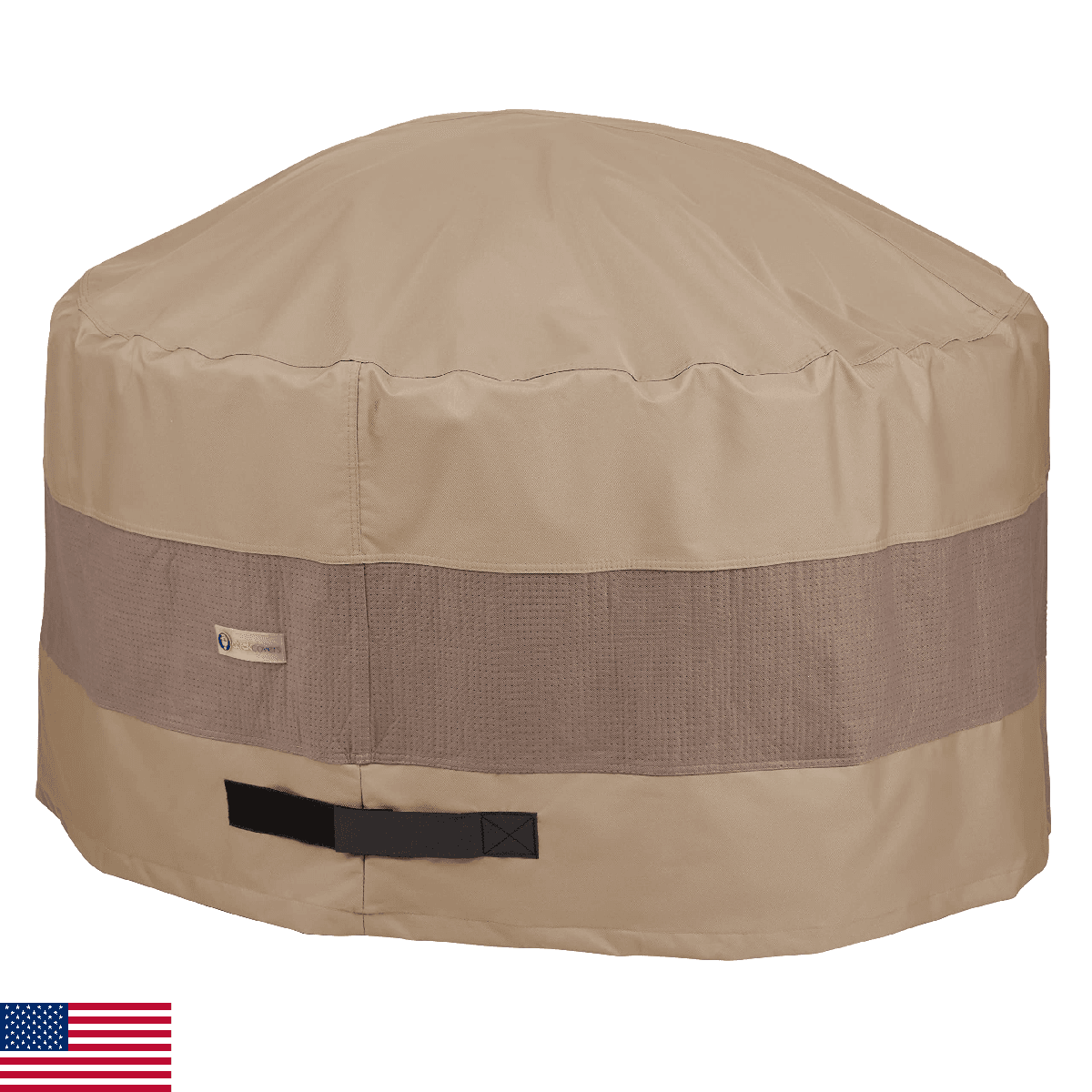 DUCKCOVERS Elegant Waterproof 34 Inch Round Fire Pit Cover, Outdoor Firepit Cove - Image 1