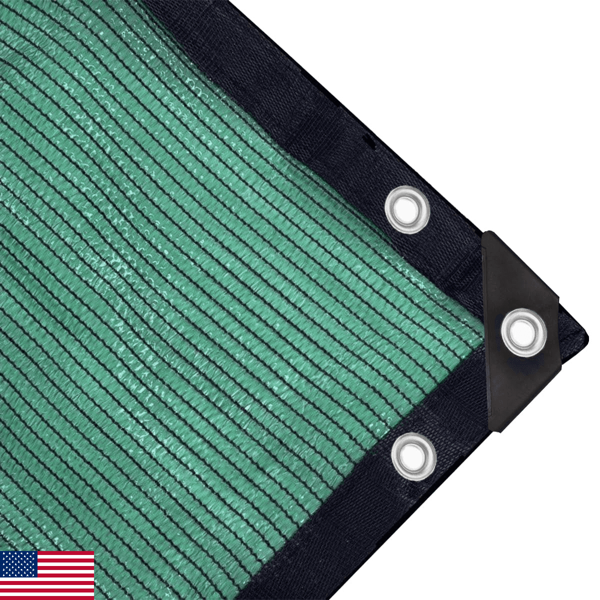 70% Green Shade Cloth with Grommets, 12 FT X 20 FT Premium Heavy Duty Shade Cove - Image 1