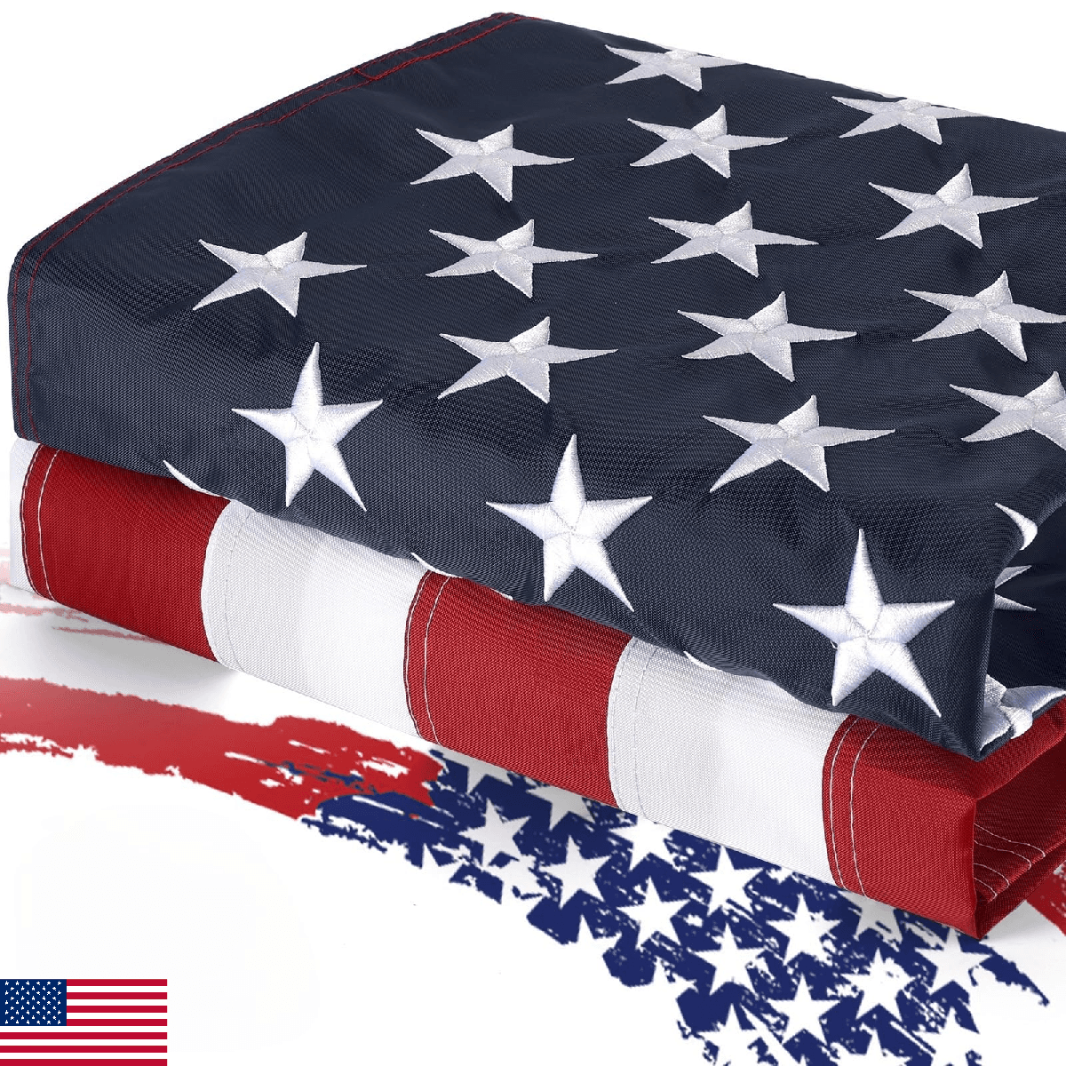 MixOra American Flags for Outside 3x5 ft - USA Flag with Embroidered Craftsmansh - Image 1