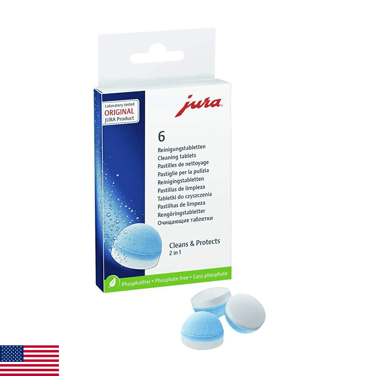 Jura 64308 Cleaning Tablets for all Jura Automatic Coffee Centers, 6-Count - Image 1