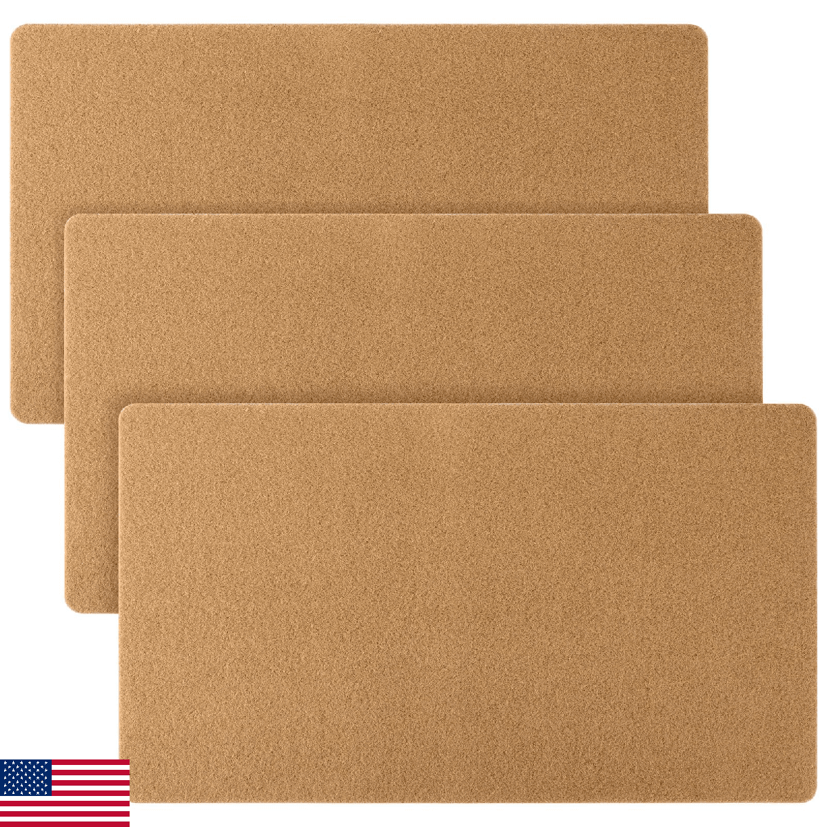 Tinideya 3 Pcs Coir Doormat Bulk Welcome Mat for Crafting Painting Artificial Bl - Image 1