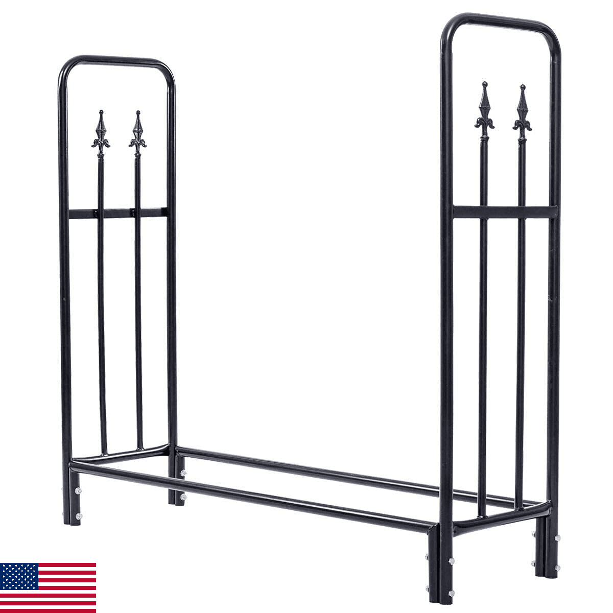 Goplus Firewood Log Rack Indoor Outdoor Fireplace Storage Holder Logs Heavy Duty - Image 1