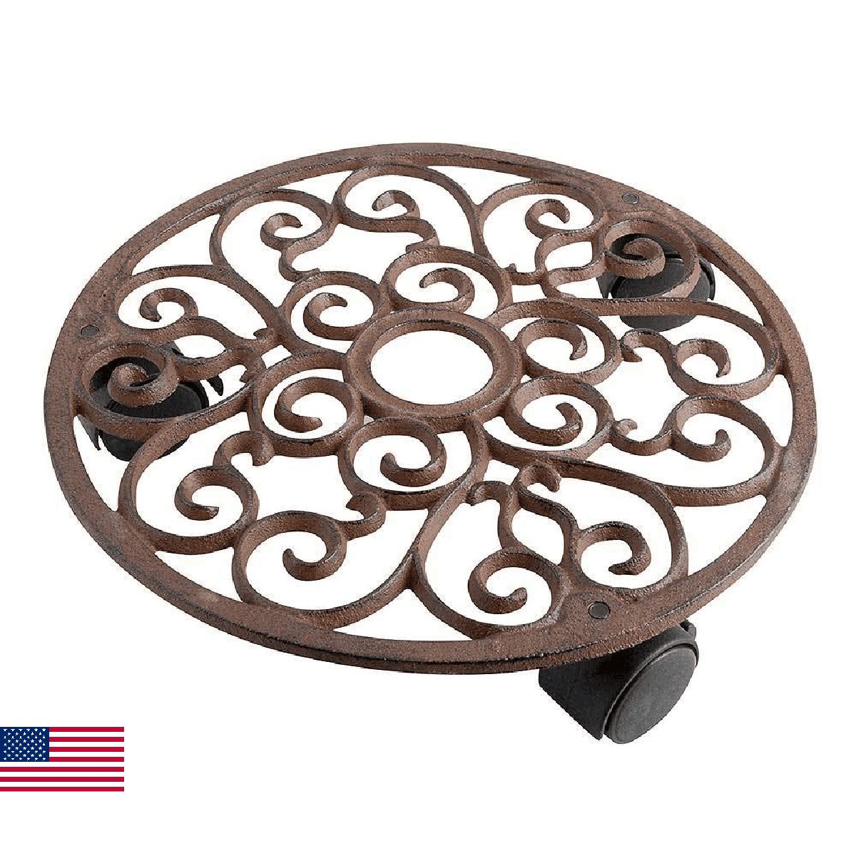 Esschert Design Plant Trolley - Round Cast Iron - Image 1