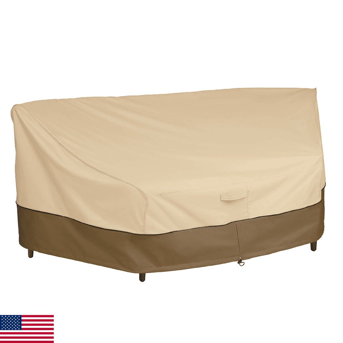 Classic Accessories Veranda Water-Resistant 46 Inch Patio Curved Sofa Sectional - Image 1