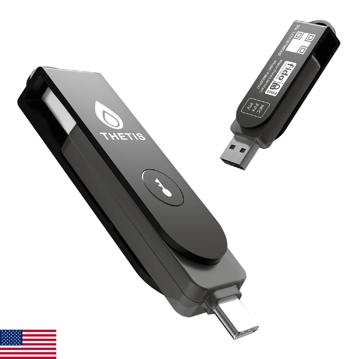 Thetis Pro FIDO2 Security Key Passkey with Complex Pin [PinPlex], Hardware Devic - Image 1