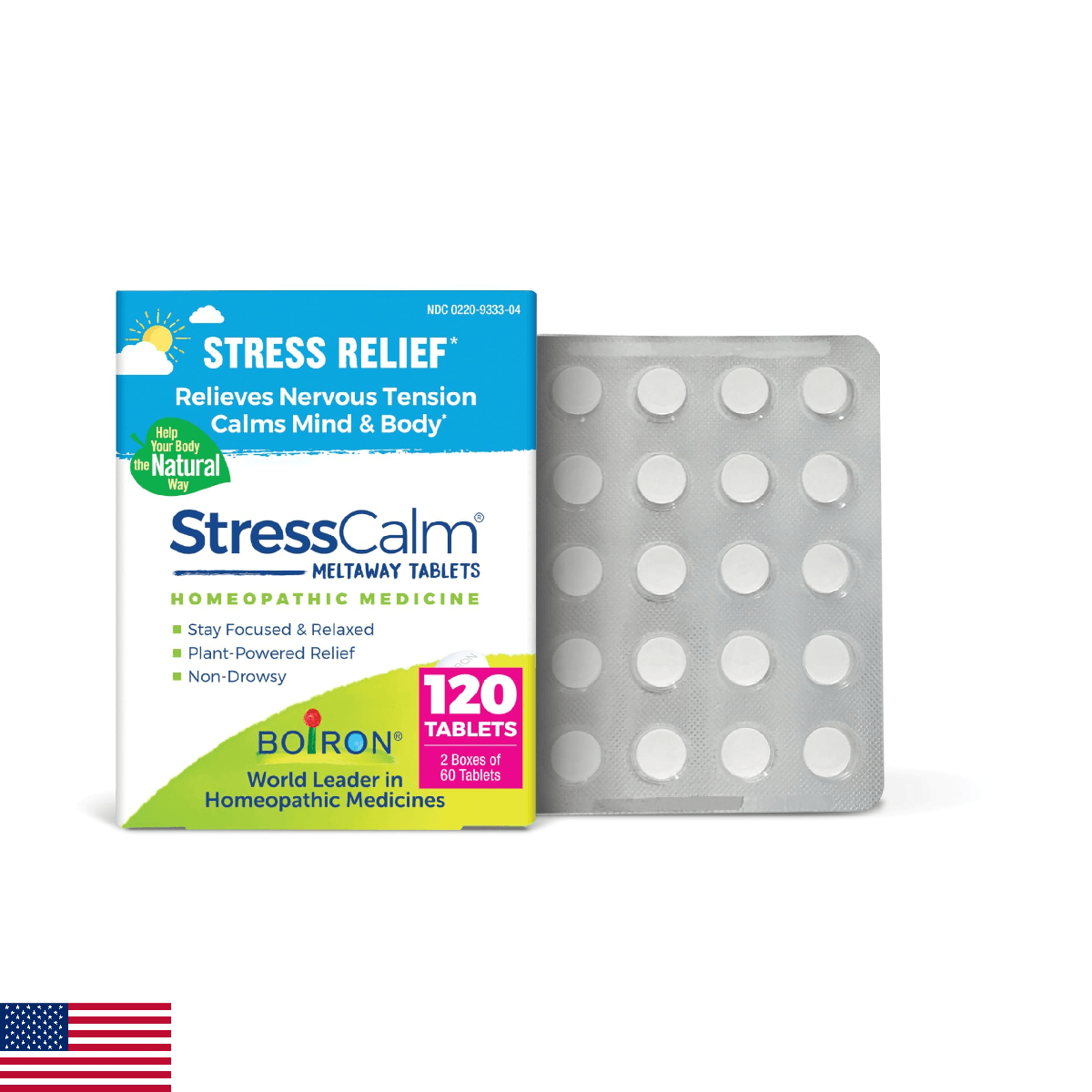 Boiron StressCalm Tablets for Relief of Stress, Anxiousness, Nervousness, Irrita - Image 1