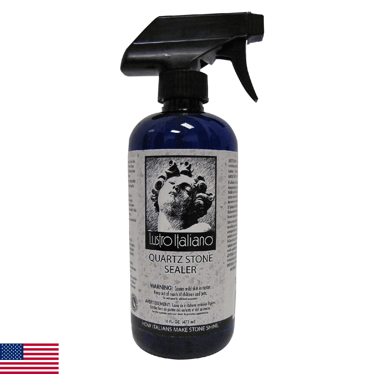 Lustro Italiano Quartz Stone Sealer, 16 oz., Blue - Image 1