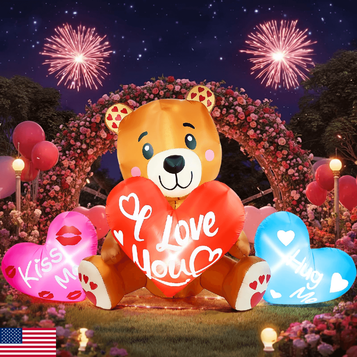 LETIME 10.5 FT Long Valentines Inflatables Outdoor Decorations Valentines Day Bl - Image 1