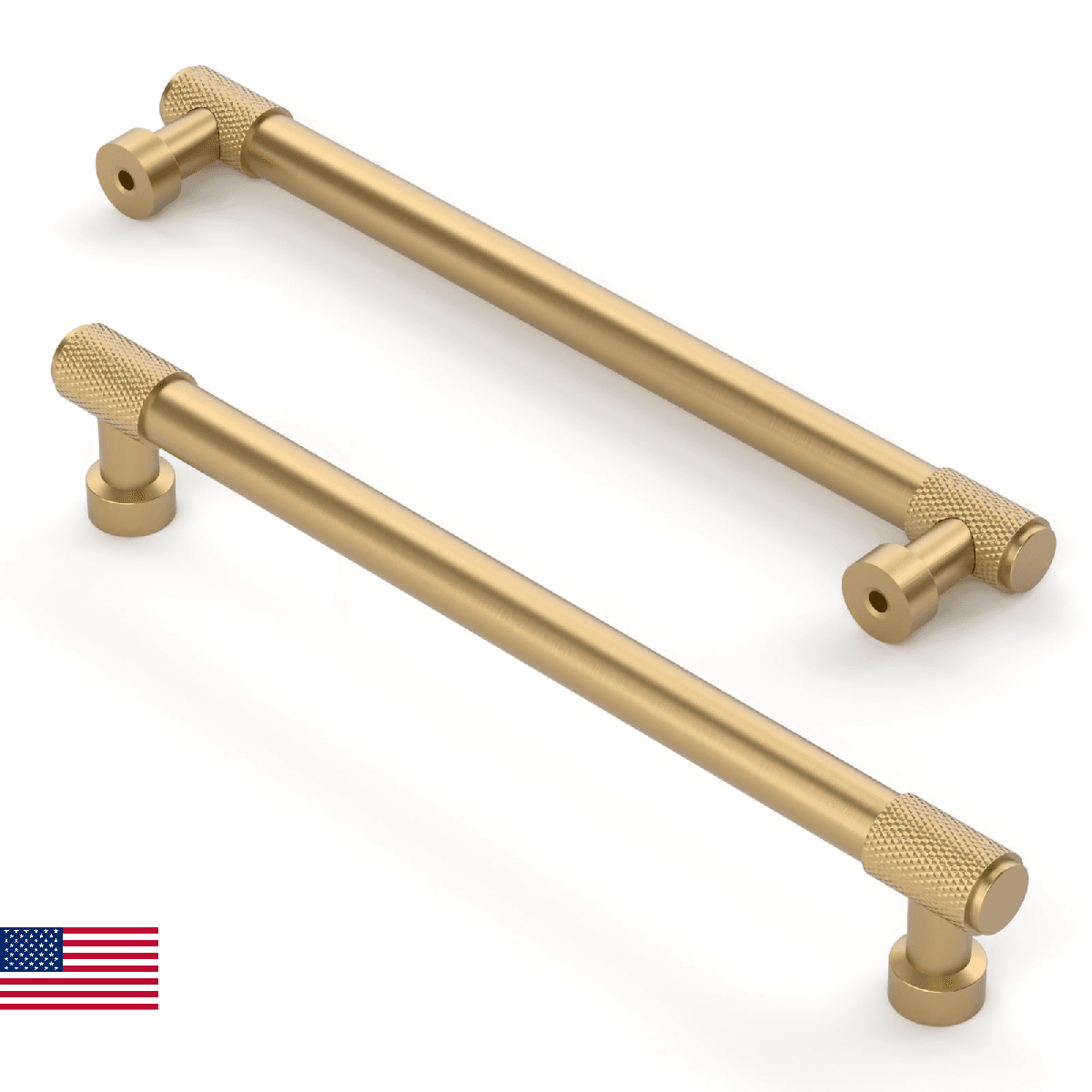 Asidrama 10 Pack 6.3 Inch Cabinet Pulls Champagne Bronze Knurled Handles Kitchen - Image 1