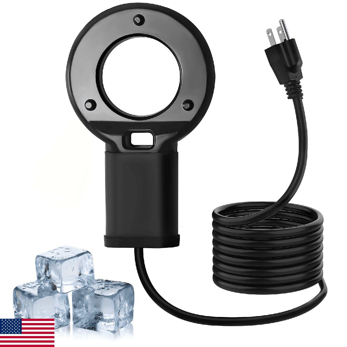 ALLOYNIX 250W Utility De-Icer Heater 9.8ft Cord Thermostatic Control for Bird Ba - Image 1