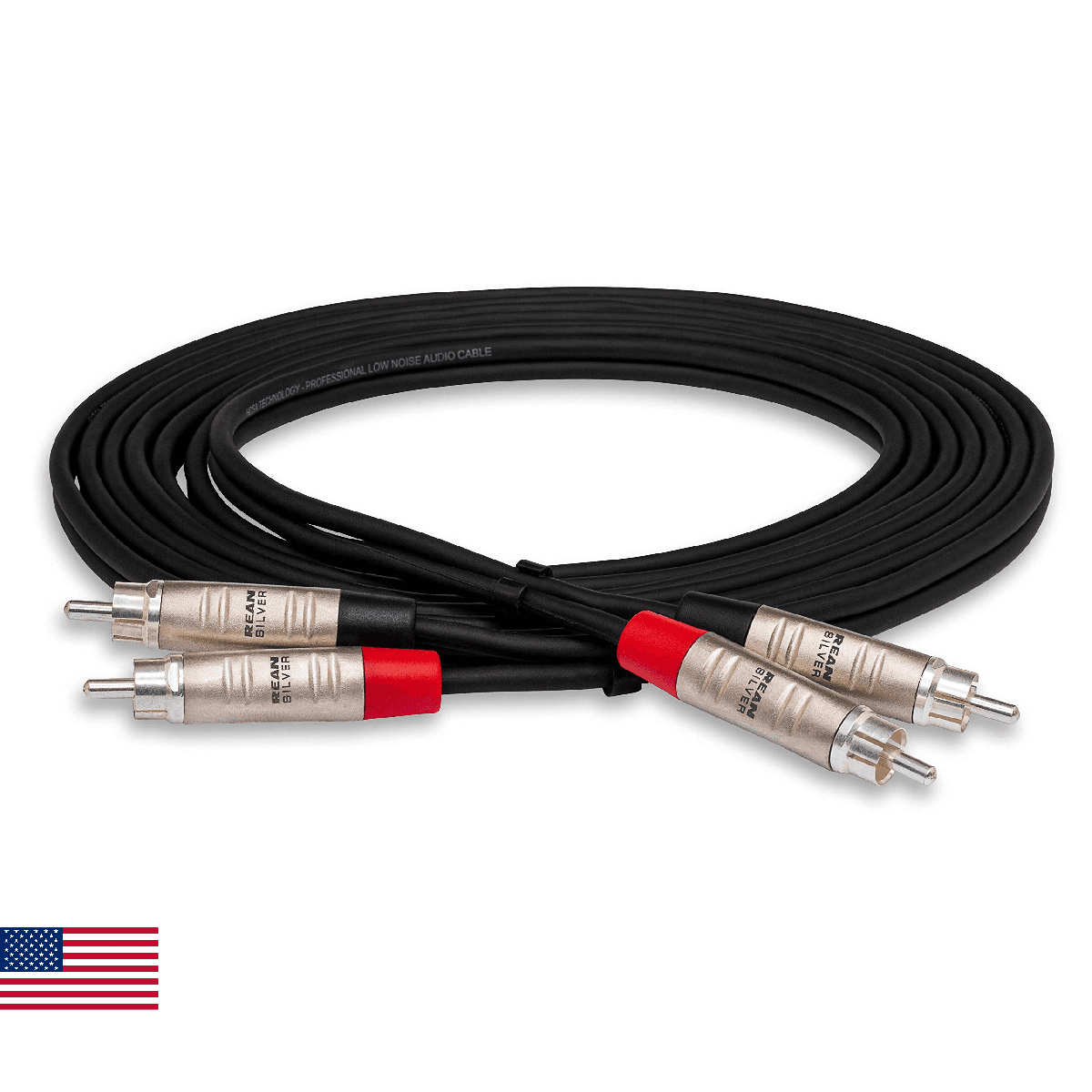 Hosa HRR-003X2 Pro Stereo Interconnect Dual RCA Same 3ft - Image 1