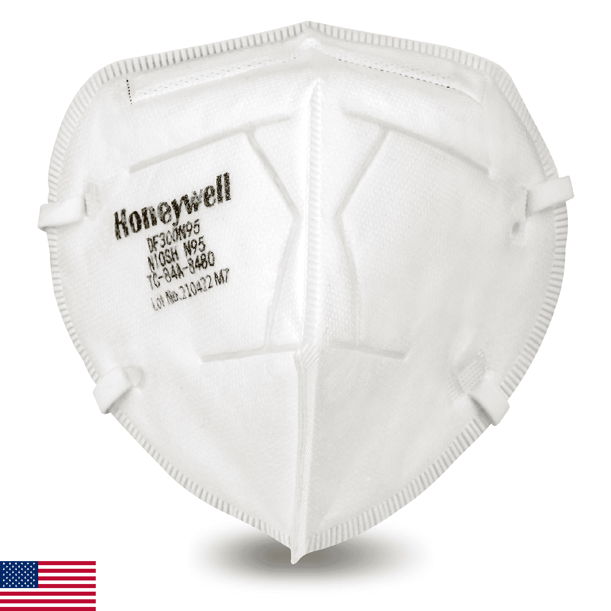 Honeywell Safety DF300 N95 Flatfold Disposable Respirator- Box of 50, White,One - Image 1