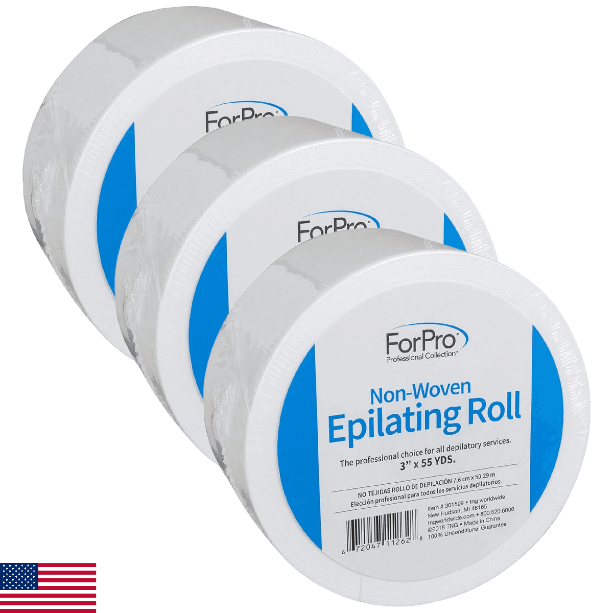 ForPro Non-Woven Epilating Roll for Body and Facial Hair Removal, Tear-Resistant - Image 1