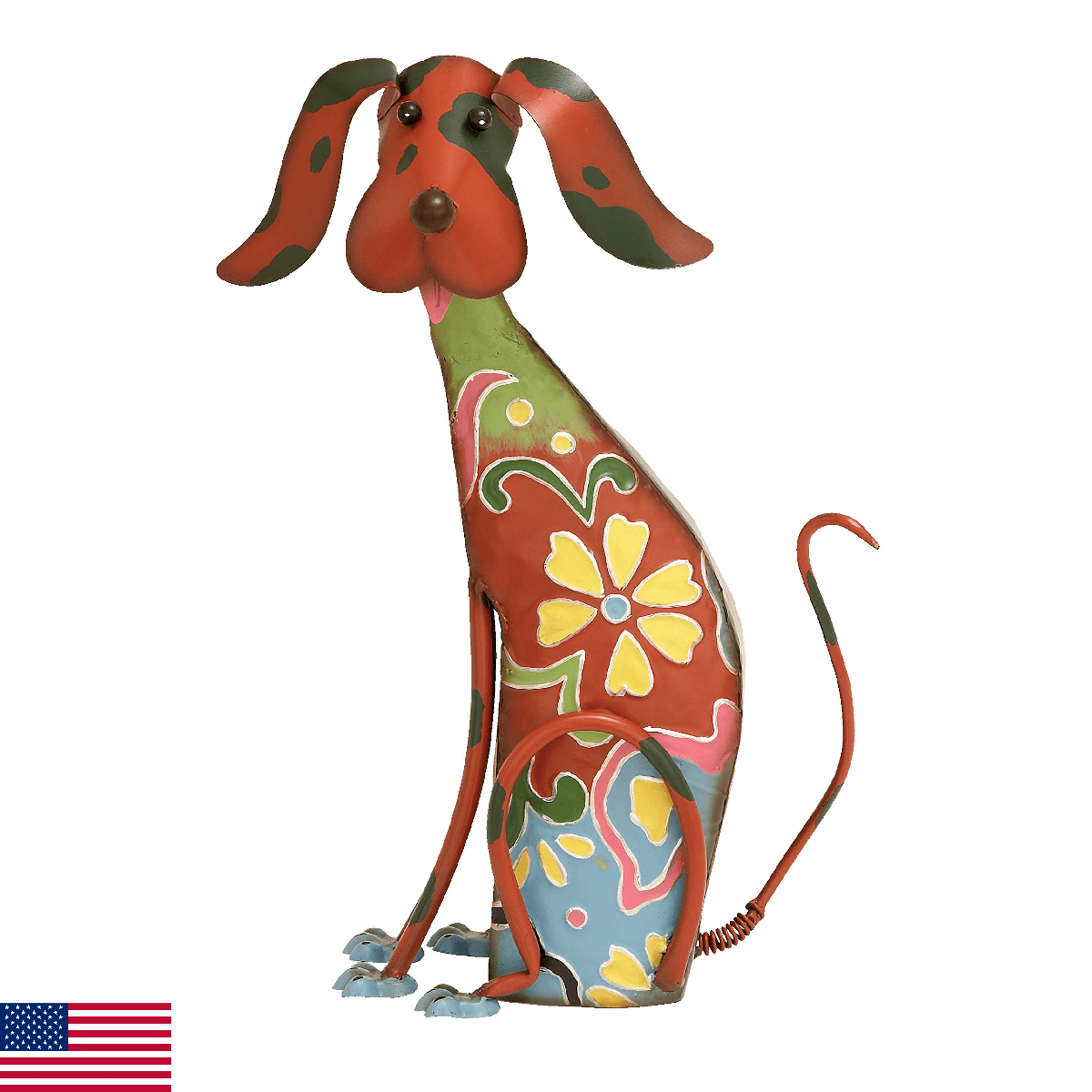 Deco 79 Metal Dog Decorative Garden Sculpture Indoor Outdoor Garden Statue with - Image 1