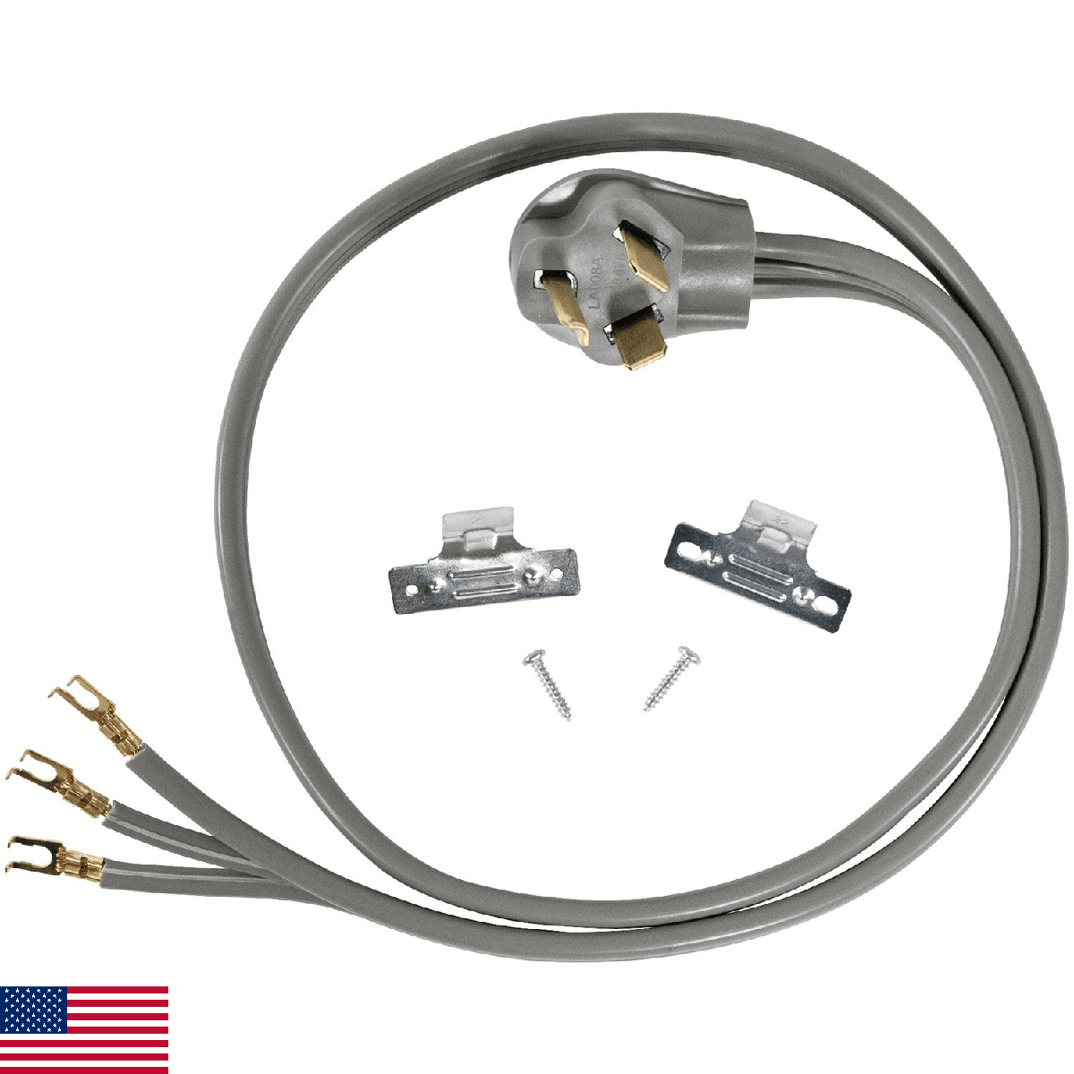 Certified Appliance Accessories 30-Amp Appliance Power Cord, 3 Prong Dryer Cord, - Image 1