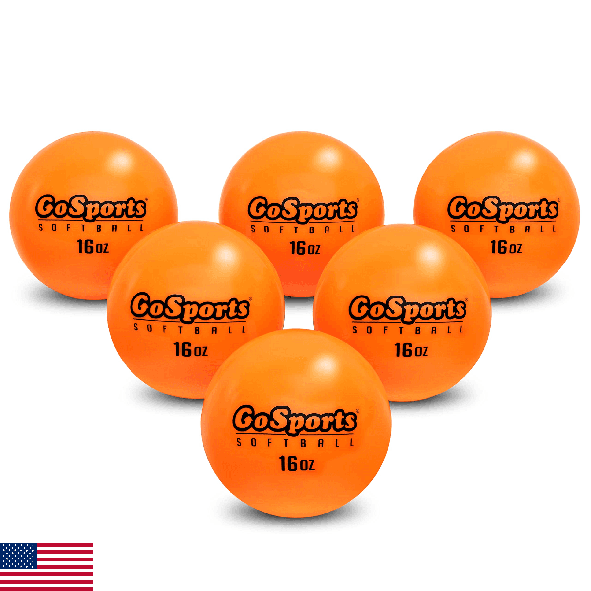 GoSports 3.82 inch Weighted Training Softballs 6 Pack - Hitting & Pitching Train - Image 1