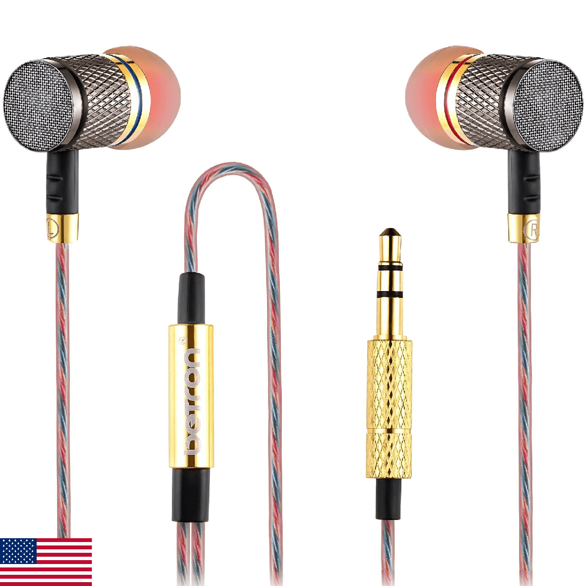 Betron YSM1000 Earbuds Wired in-Ear Headphones, Noise Isolating Ear Buds, Powerf - Image 1