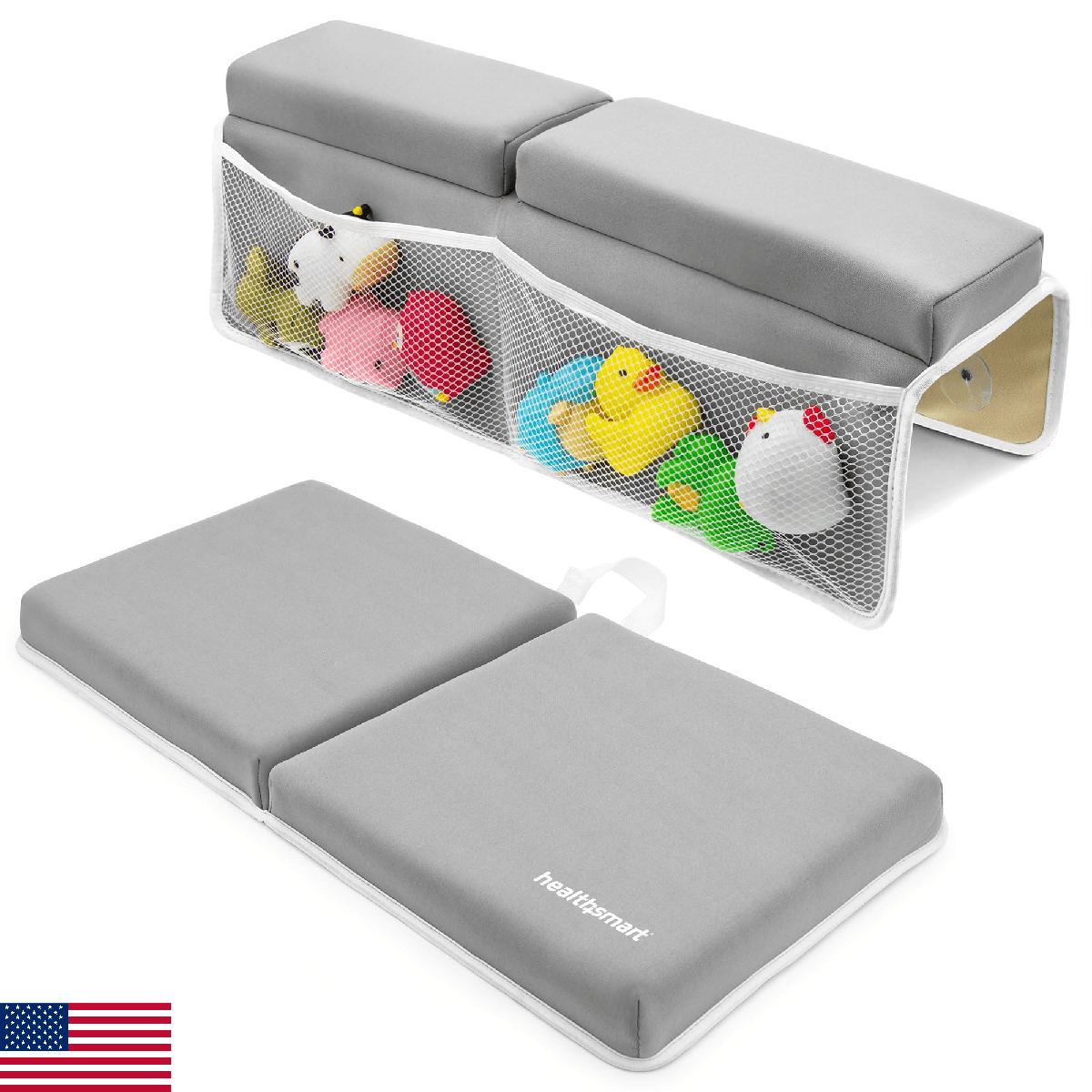 HealthSmart Baby Bath Kneeler and Elbow Rest Pad Set – Ultra-Thick, Non-Slip, Wa - Image 1