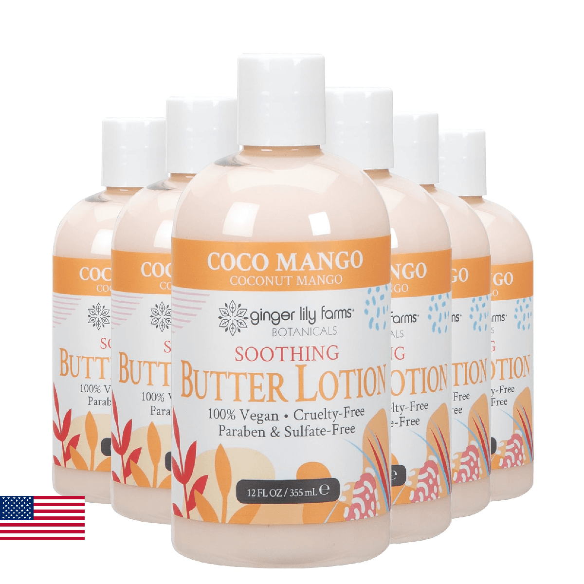 Ginger Lily Farms Botanicals Soothing Butter Lotion for Dry Skin, Coco Mango, 10 - Image 1
