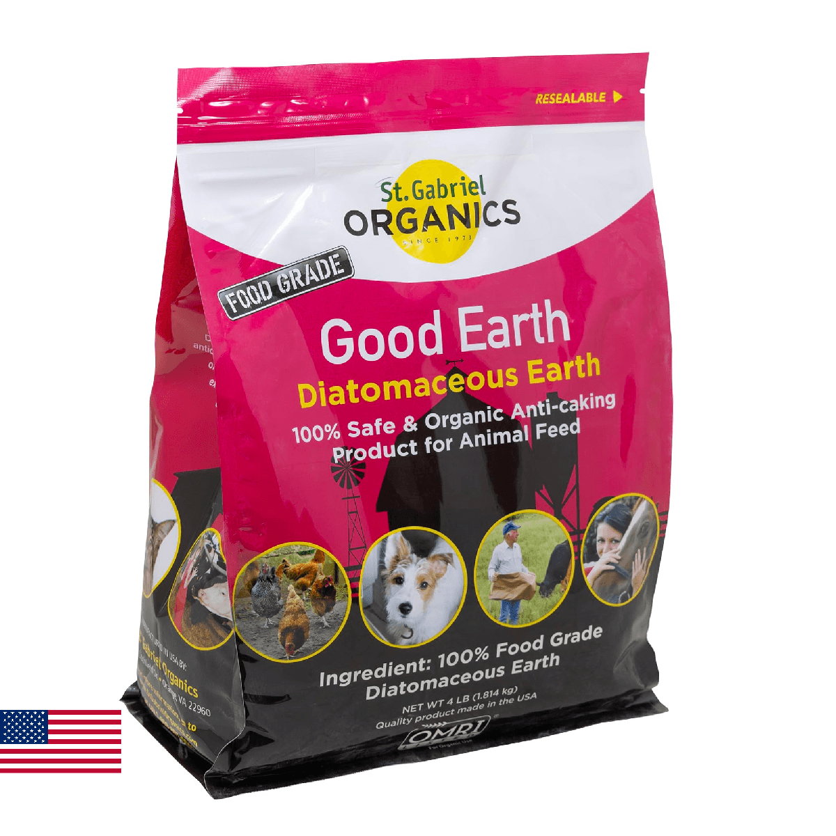 St. Gabriel Laboratories GoodEarth Food-Grade Diatomaceous Earth 4lbs Livestock - Image 1